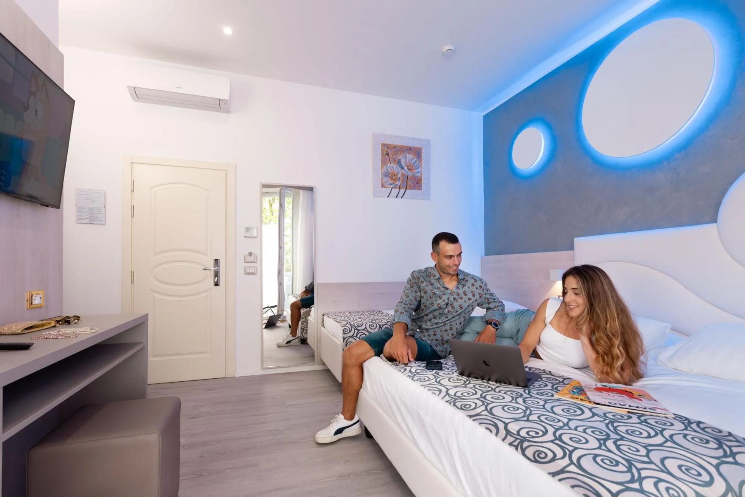 Bed in Hotel Nettuno