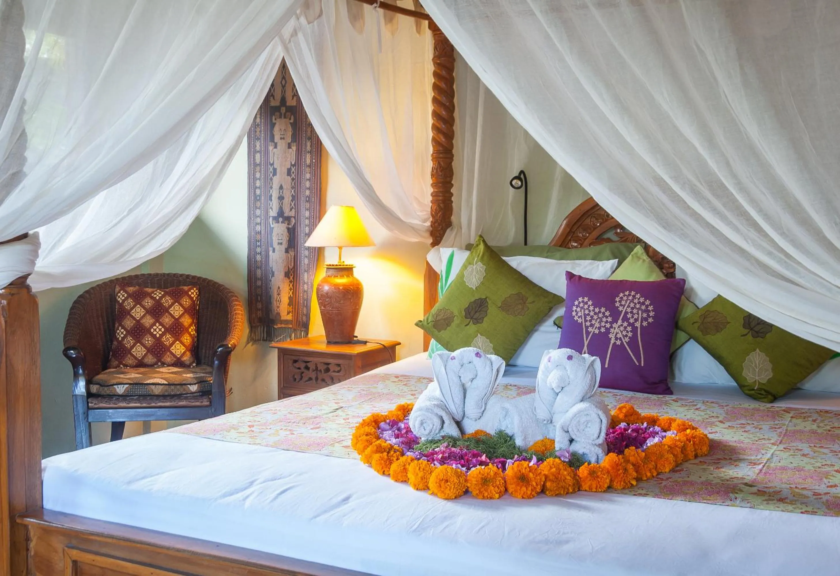 Bedroom, Bed in Taman Rahasia Tropical Sanctuary and Spa