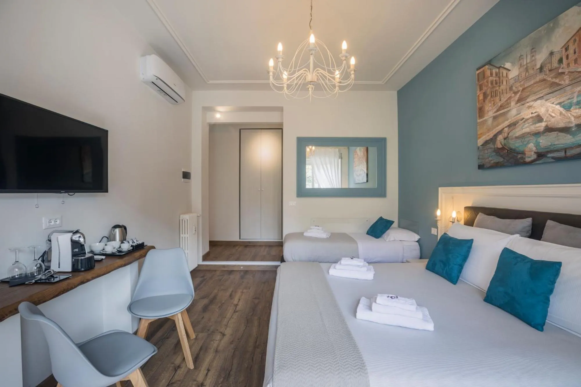TV and multimedia, Bed in Trastevere Gallery Suites