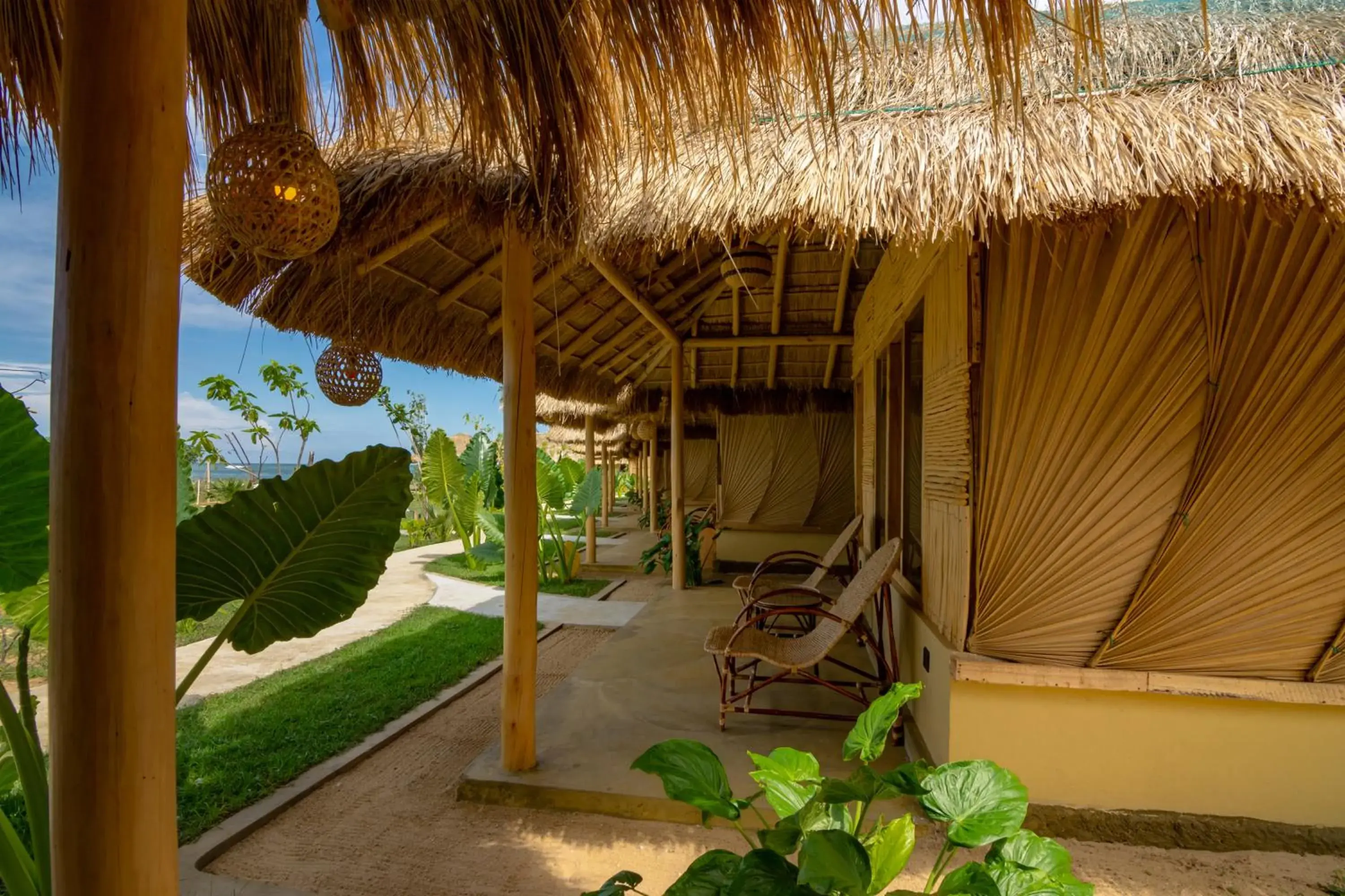 Eco Luxury Double Cabana With Sea View in Blue Waters Eco Luxury Double Cabana With Sea View in Blue Waters