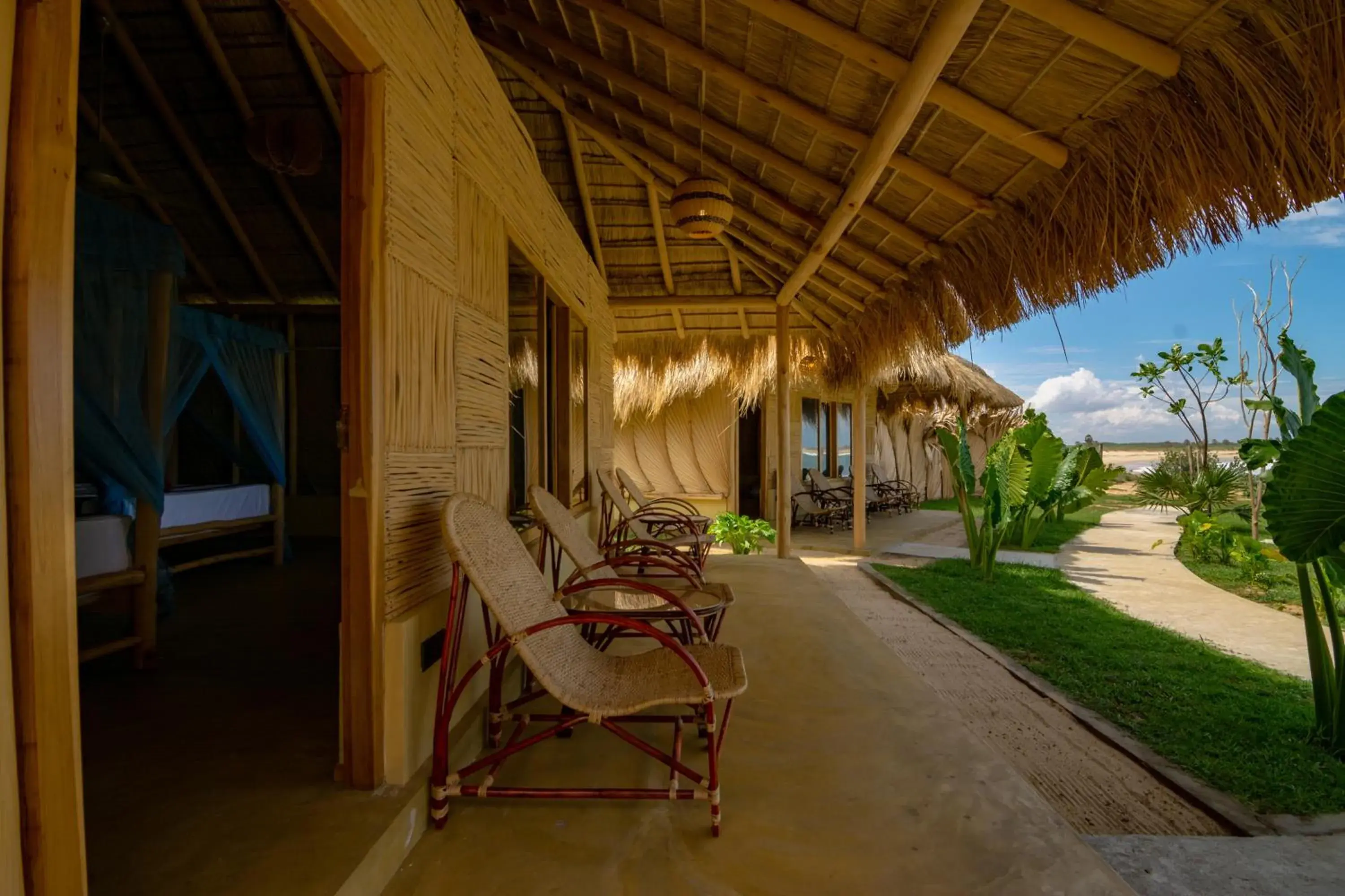 Eco Luxury Beach Front Family Cabana in Blue Waters Eco Luxury Beach Front Family Cabana in Blue Waters