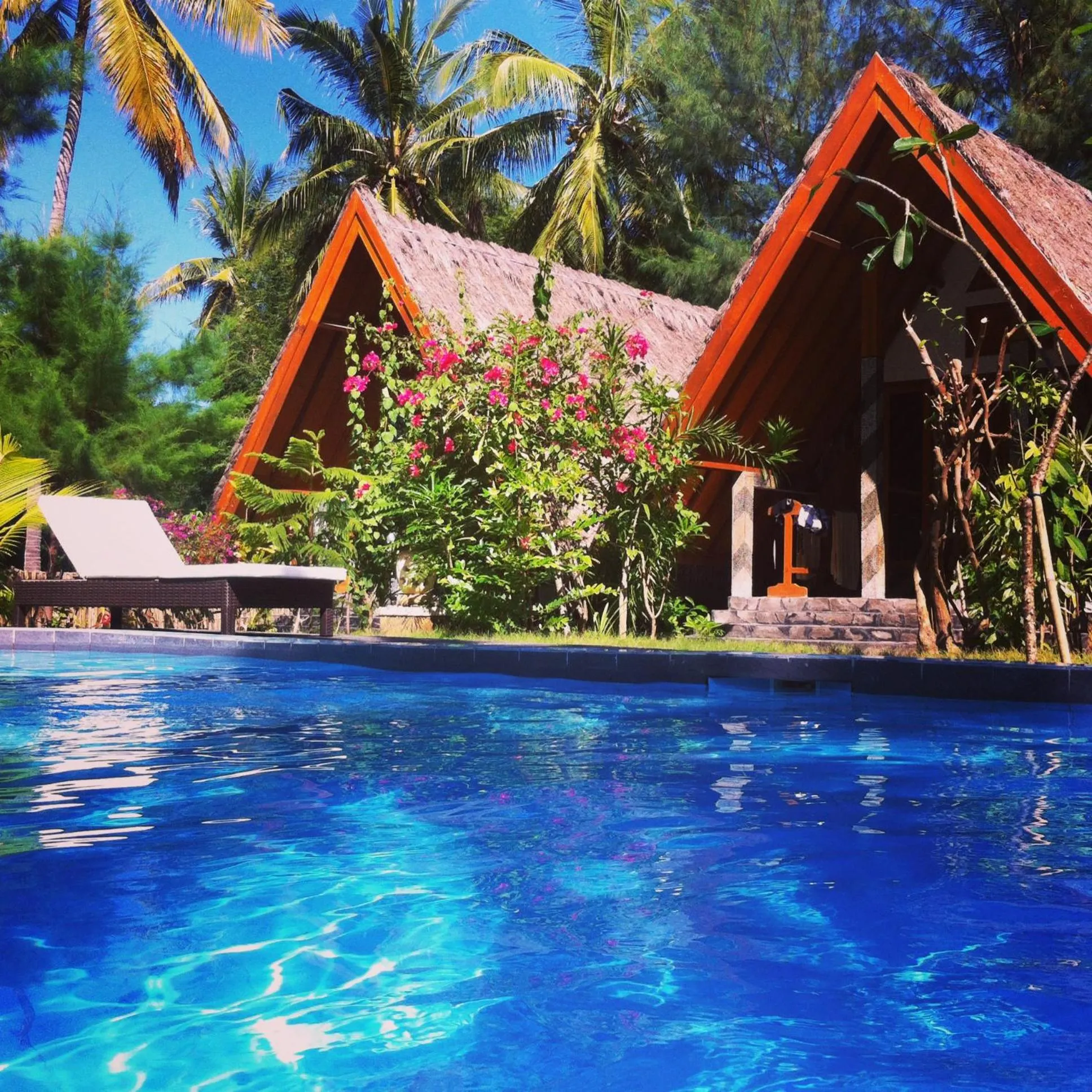 Pool view in Lucy's Garden Hotel
