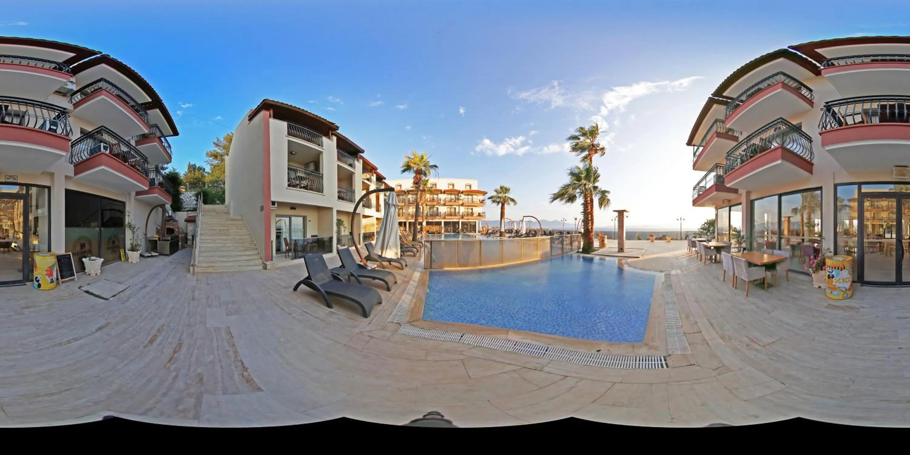 Pool view in Neopol Hotel