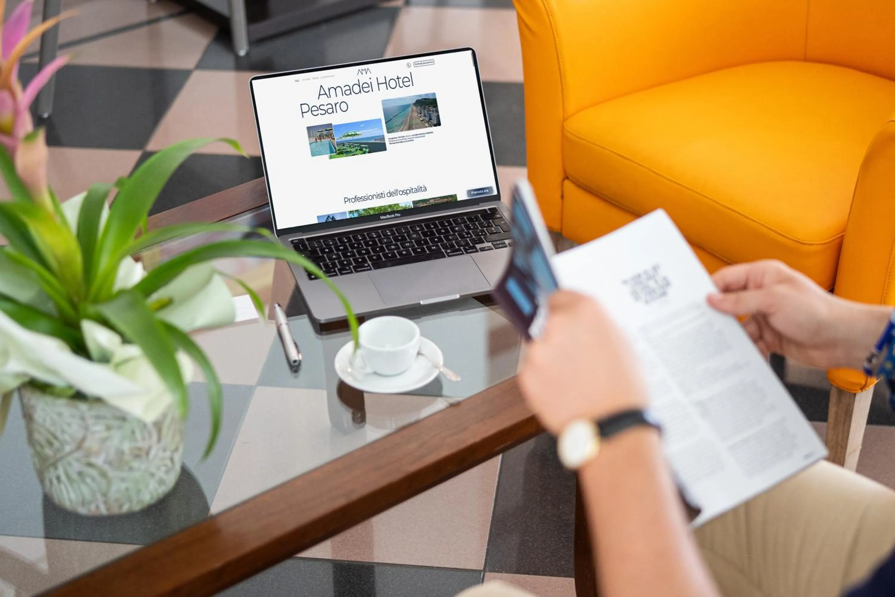 Lobby or reception in Amadei Hotel Figaro & Apartments