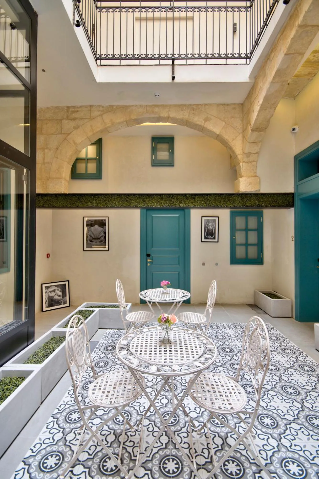 Inner courtyard view in 23 Boutique Hotel