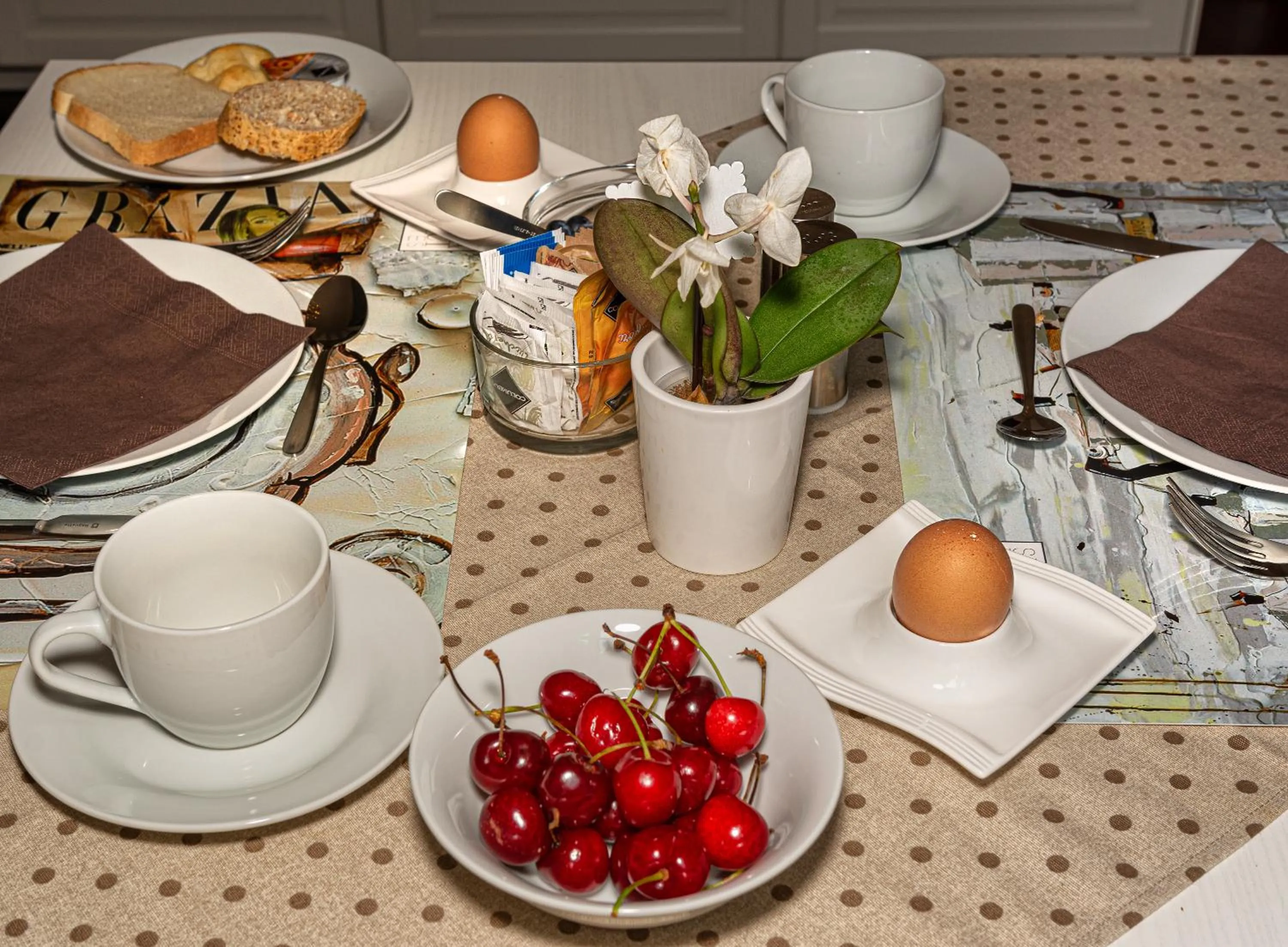 Continental breakfast in Villa Ricci Suites