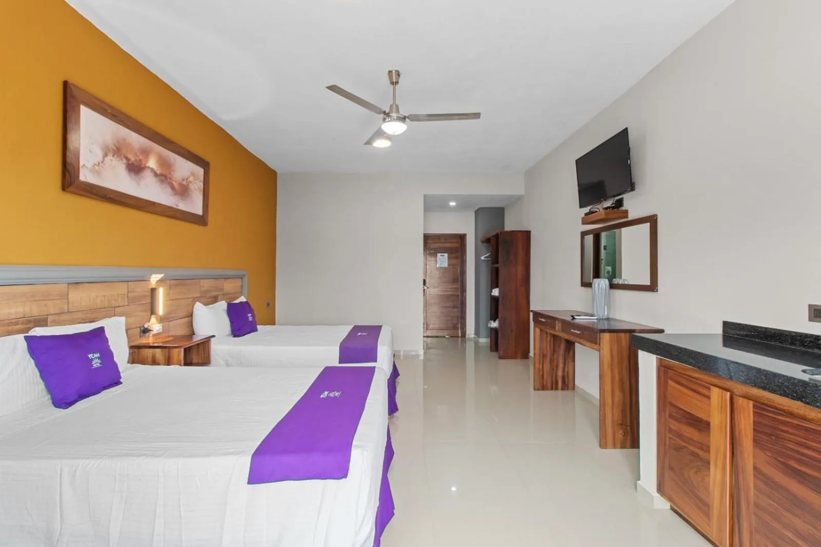 Bed in Hotel Yeah Rincón de Guayabitos