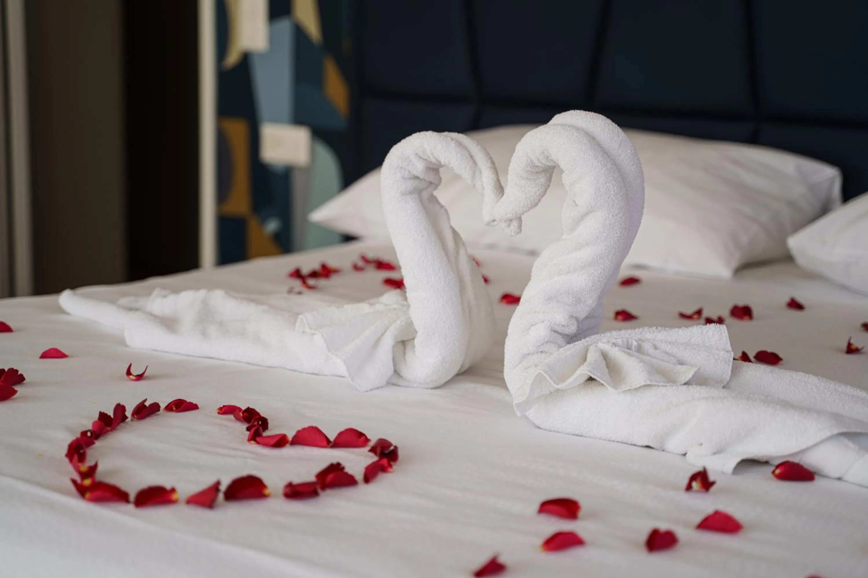 Bed in Rivage Hotel Restaurant Lutry