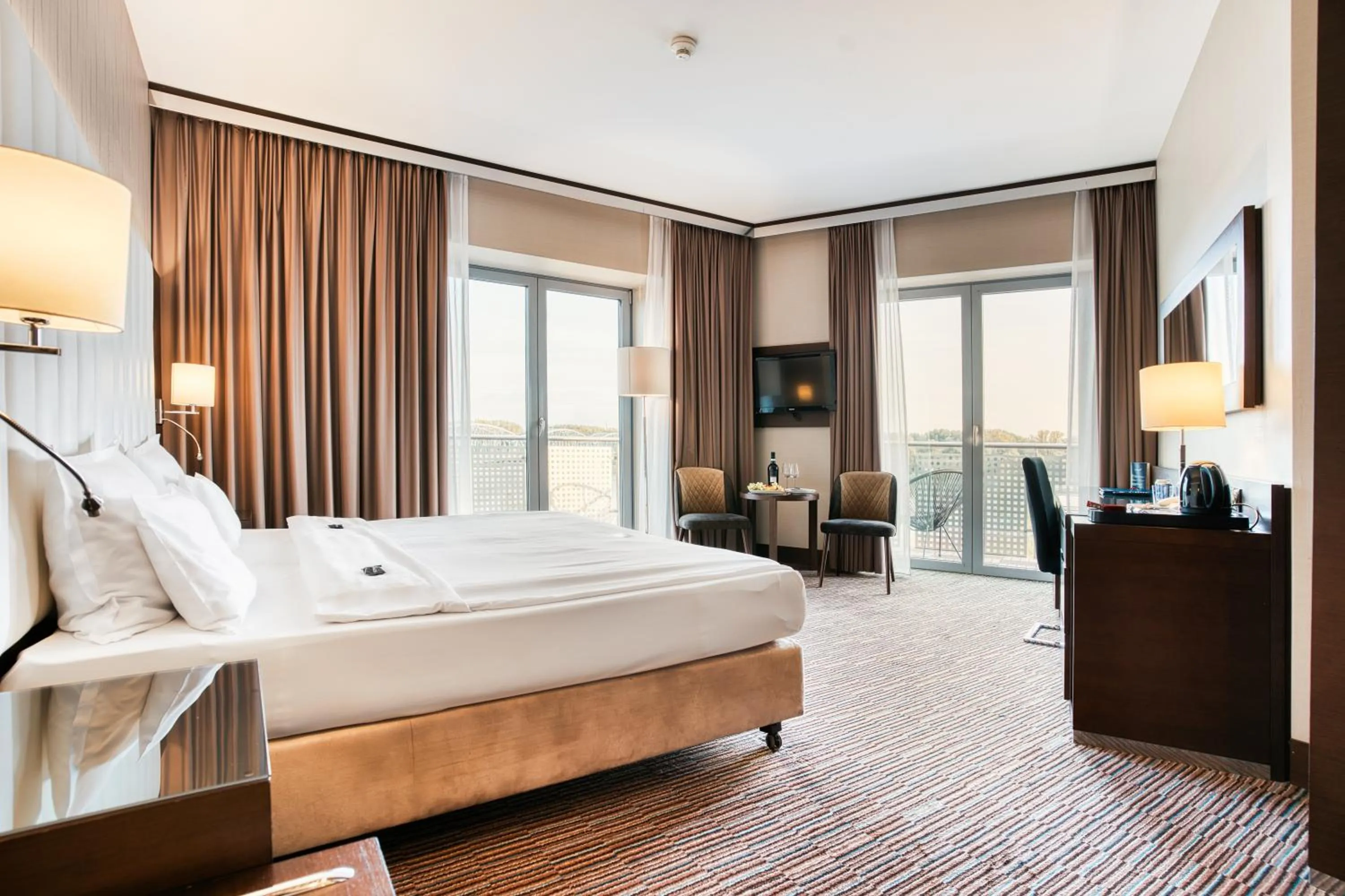 Bed in Copernicus Toruń Hotel