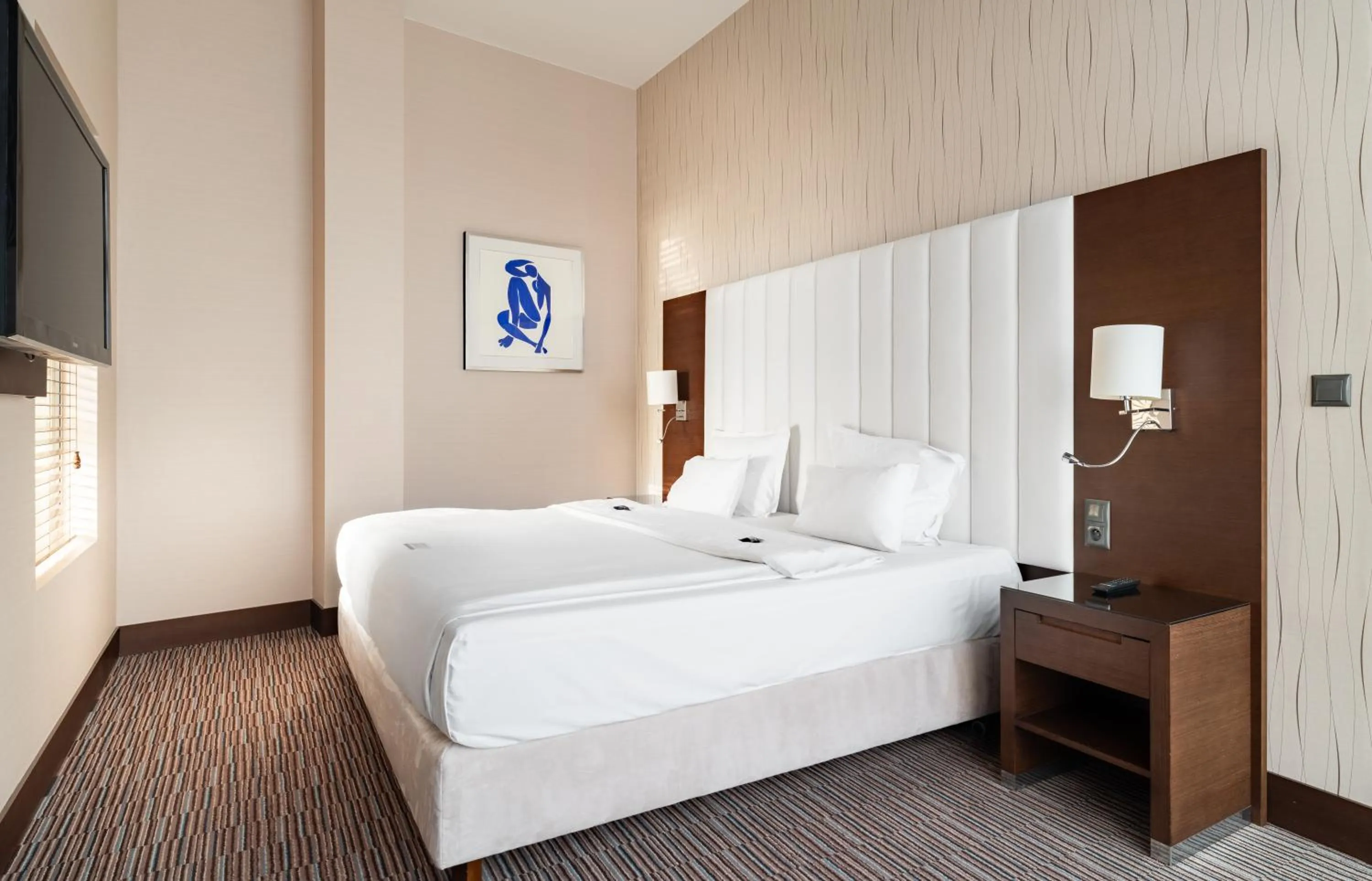 Bed in Copernicus Toruń Hotel