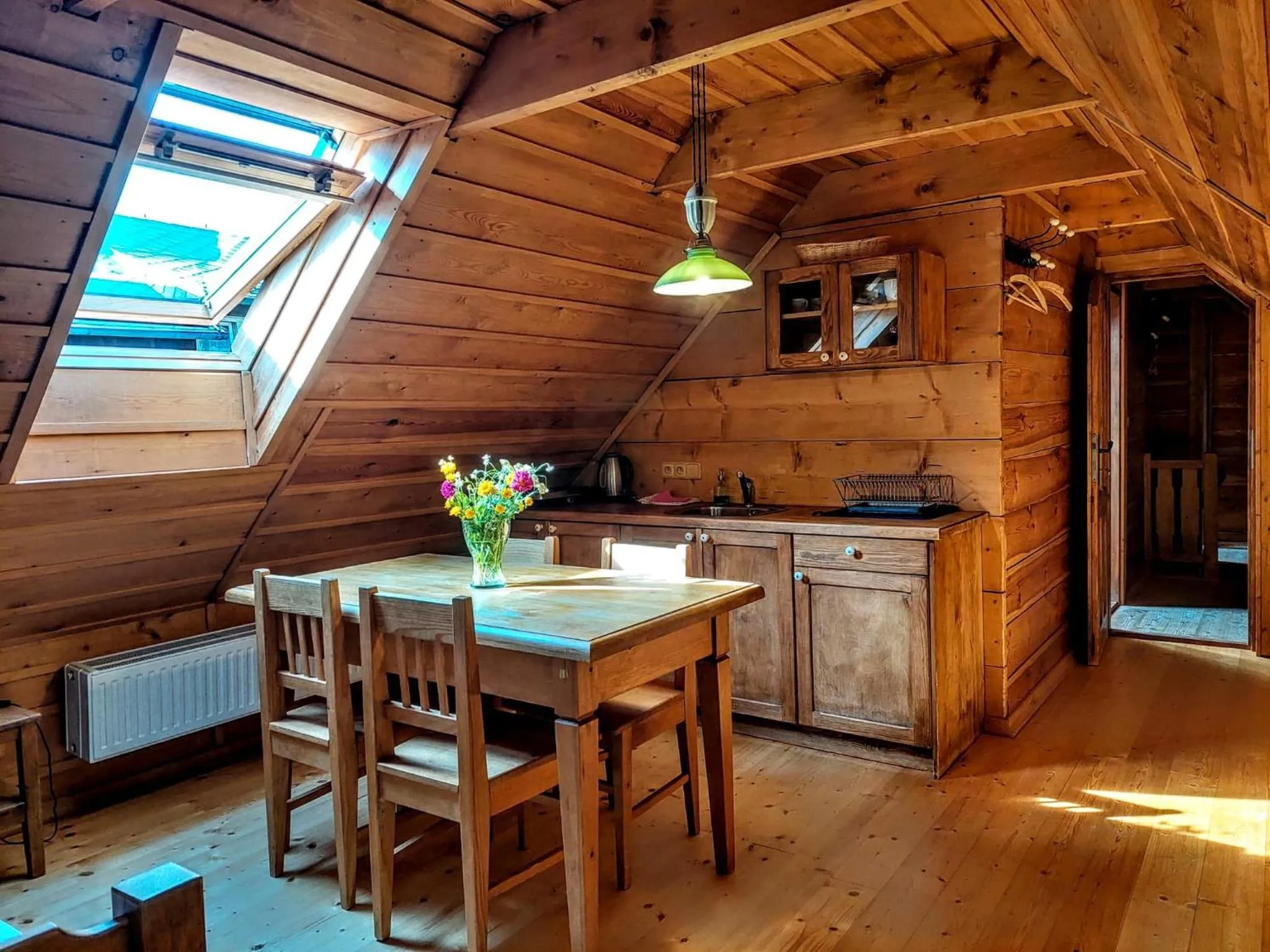Kitchen or kitchenette in Apartmány Červený Dvůr