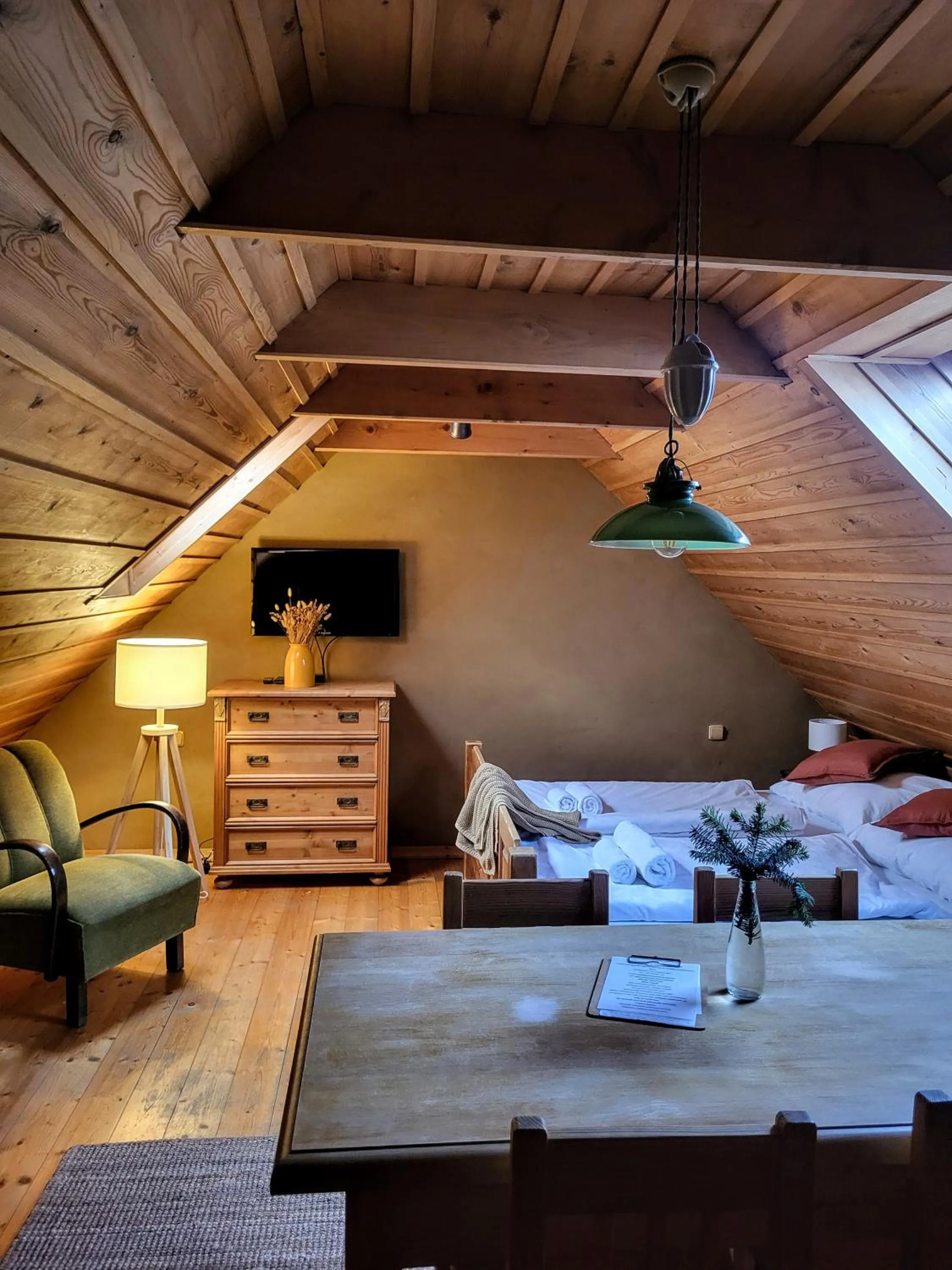 Bed in Apartmány Červený Dvůr