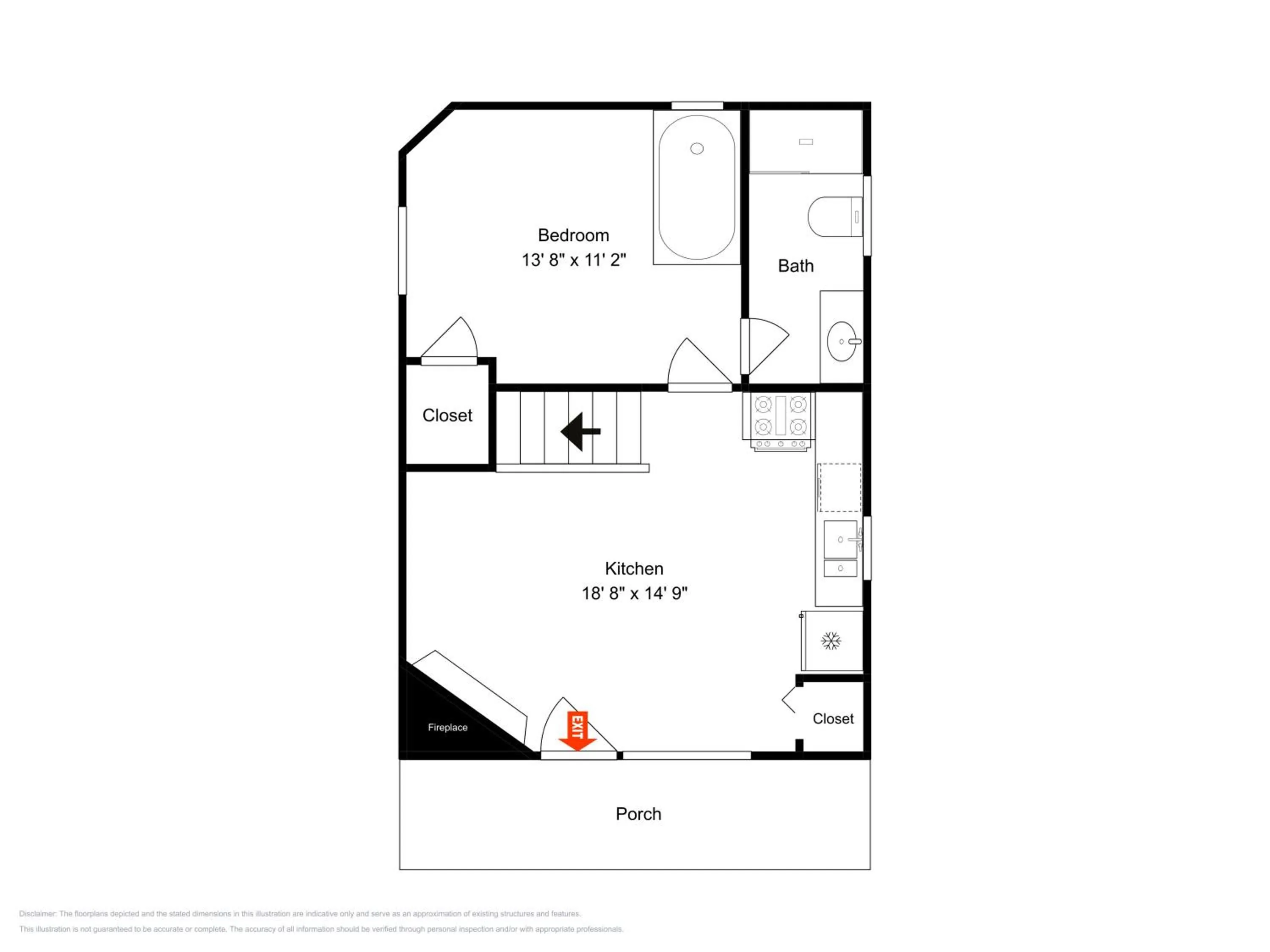 Cub’s Cove, 1 Bedroom, Near Downtown, View, Jetted Tub, WiFi, Sleeps 4