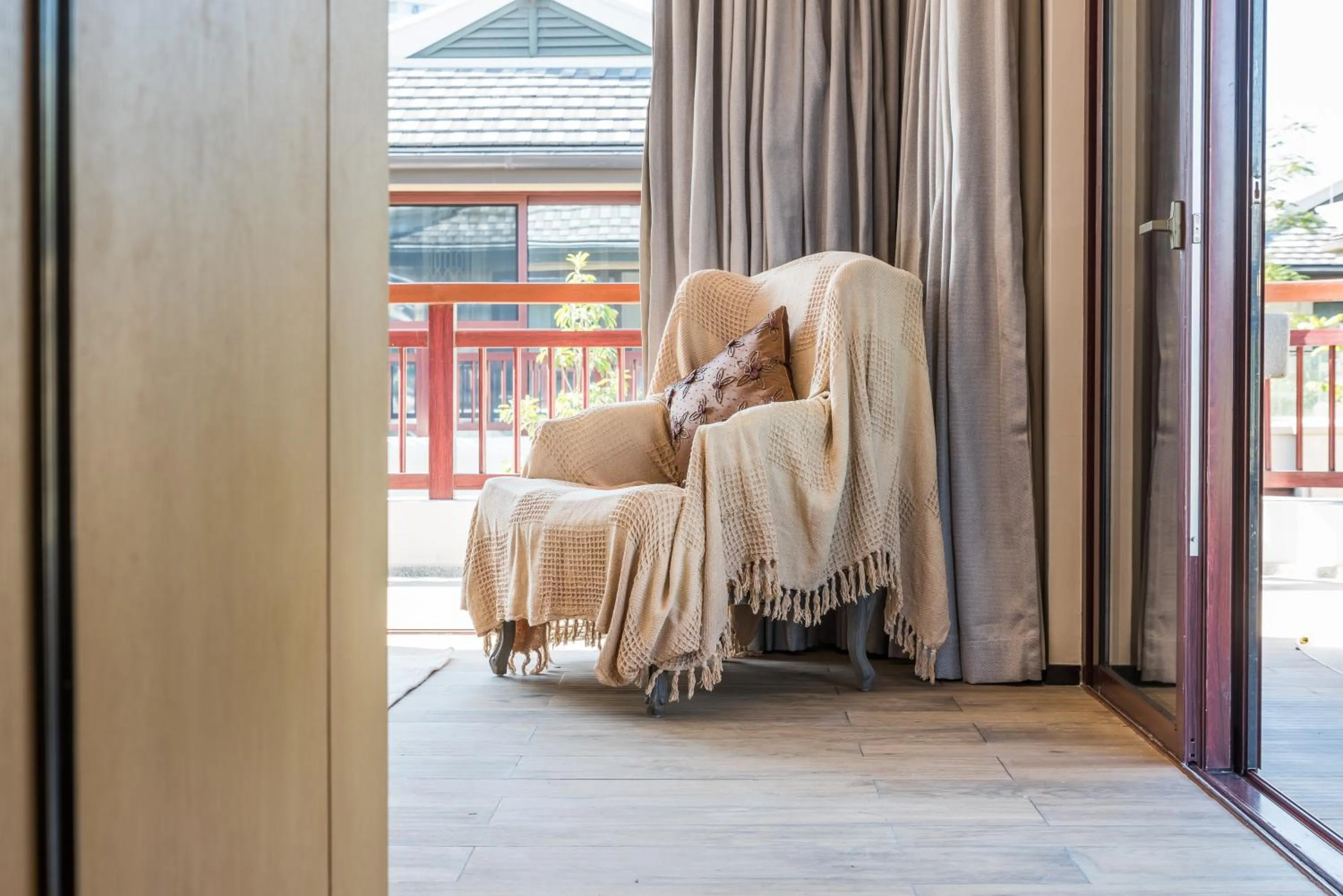 Bed in HaitangBay Loosen Coast Resort Villas