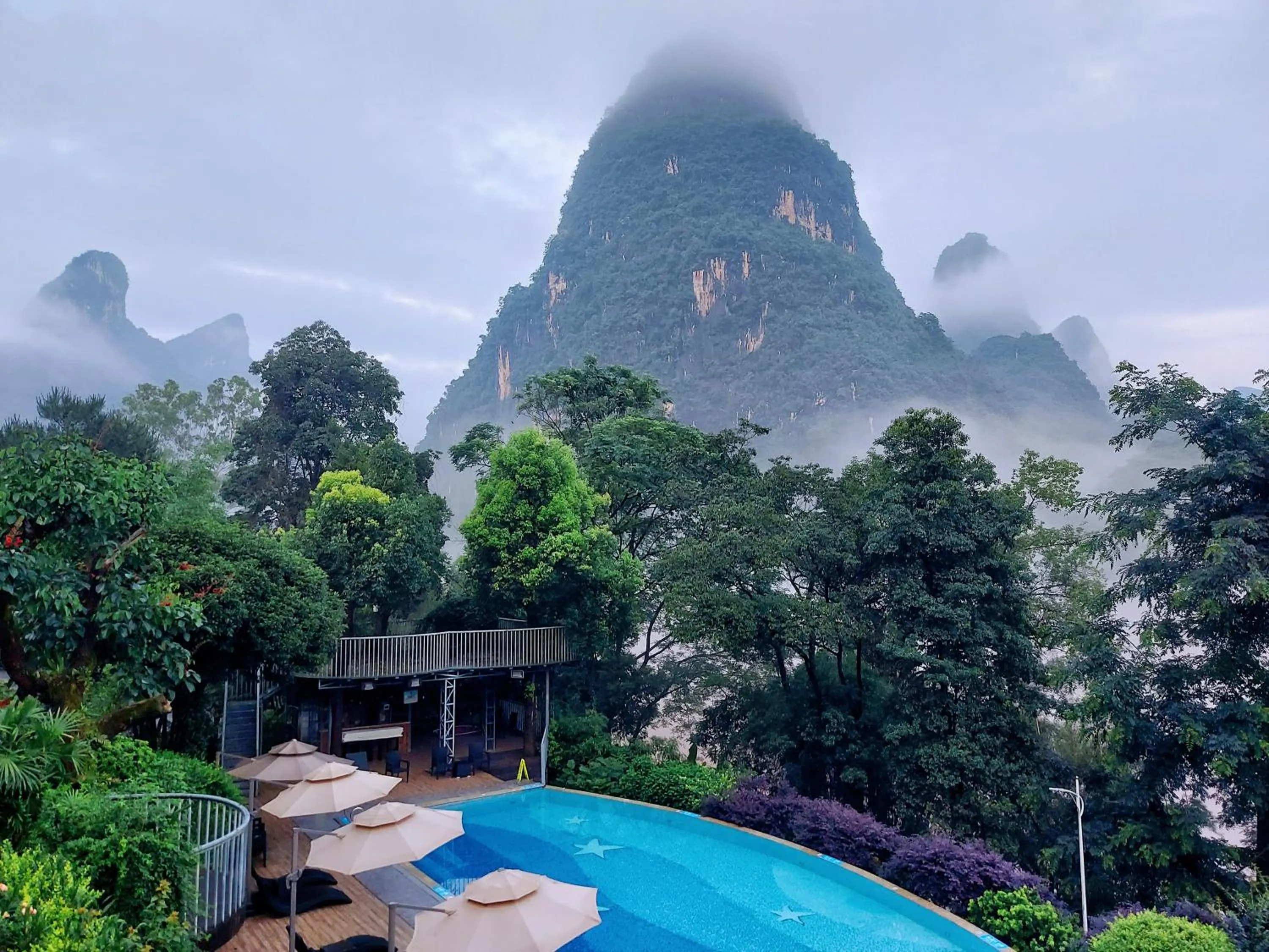 Pool view in Li River Resort