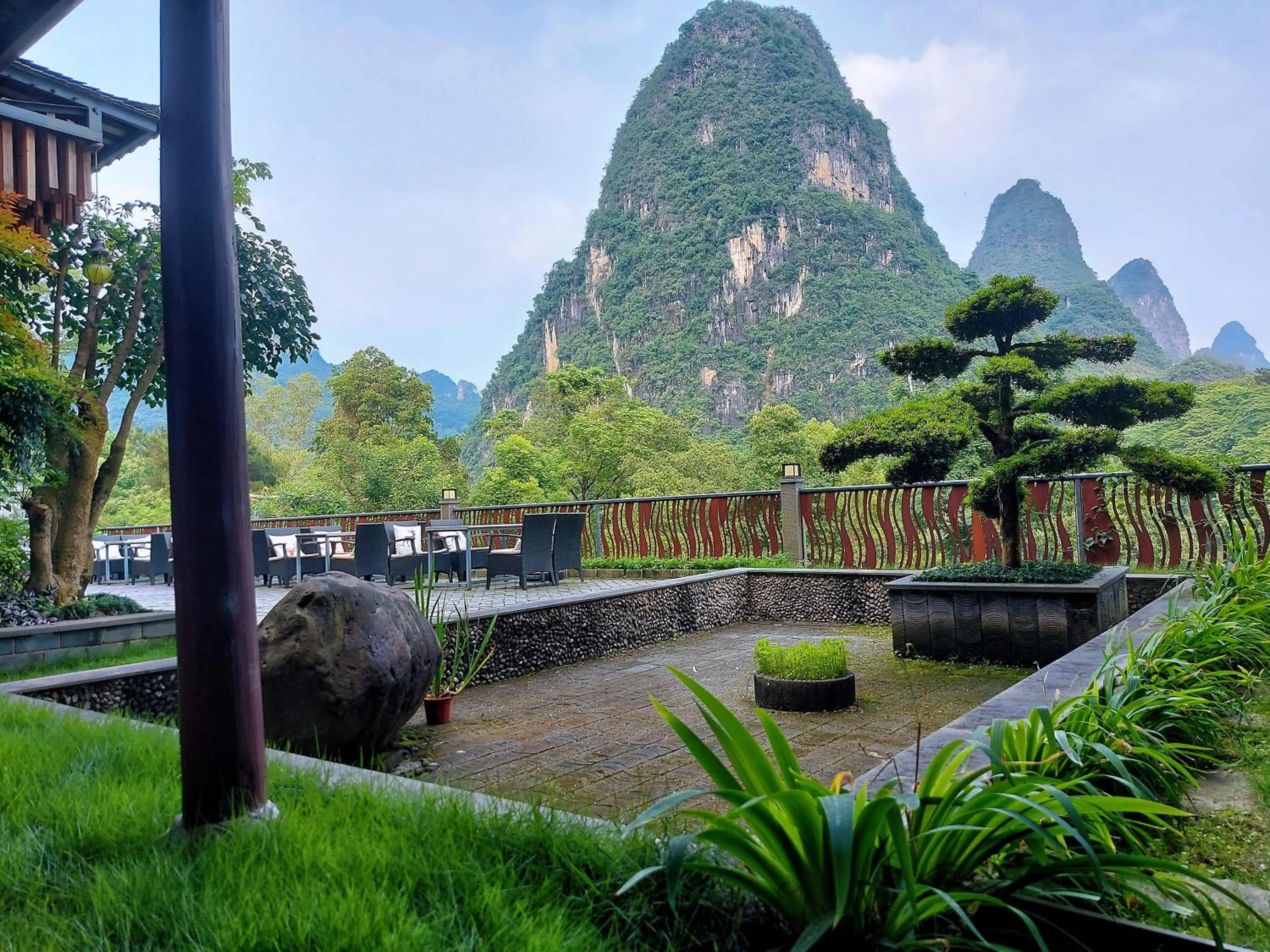 Garden view in Li River Resort