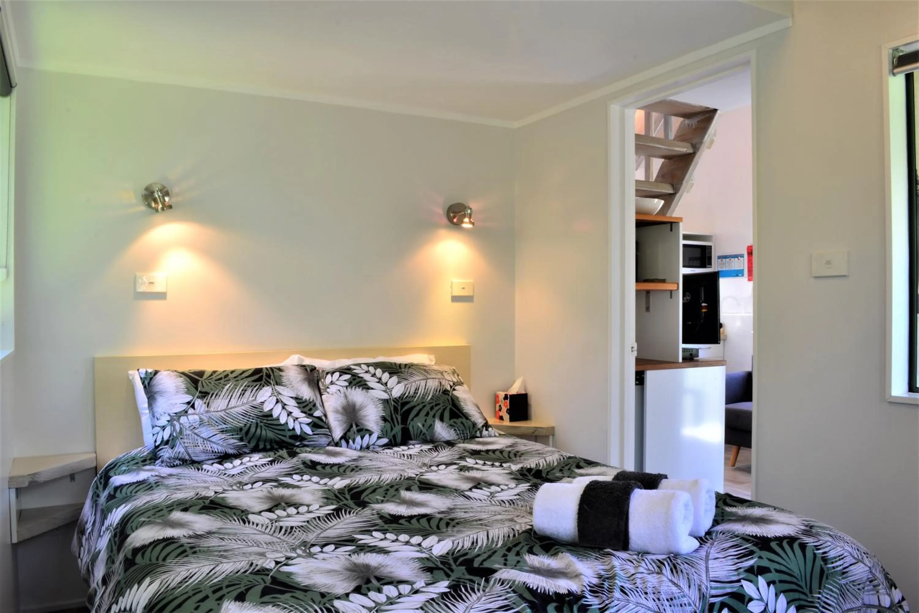 Bed in Te Mata Lodge