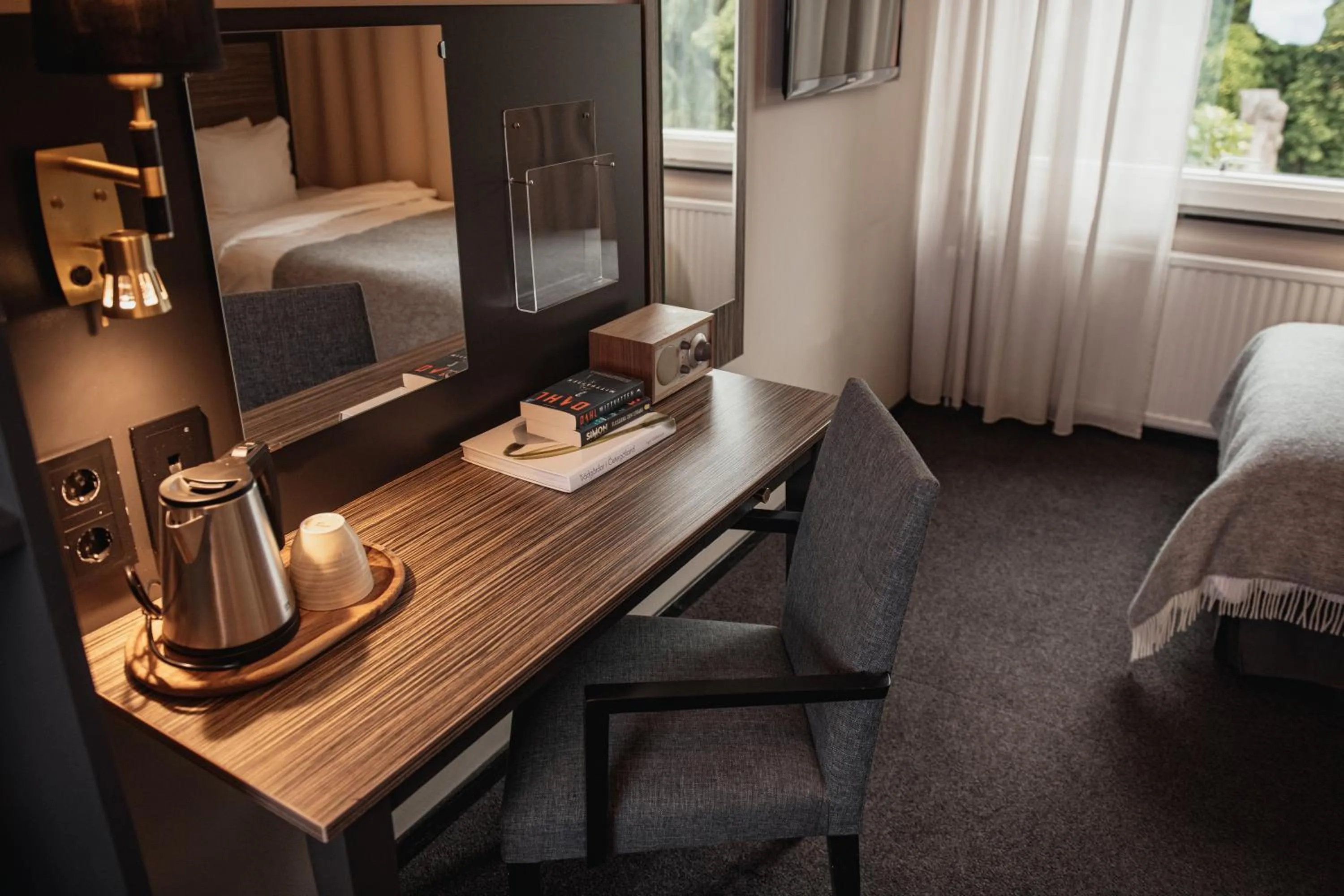 Coffee/tea facilities, Bed in Home Hotel Slottsparken