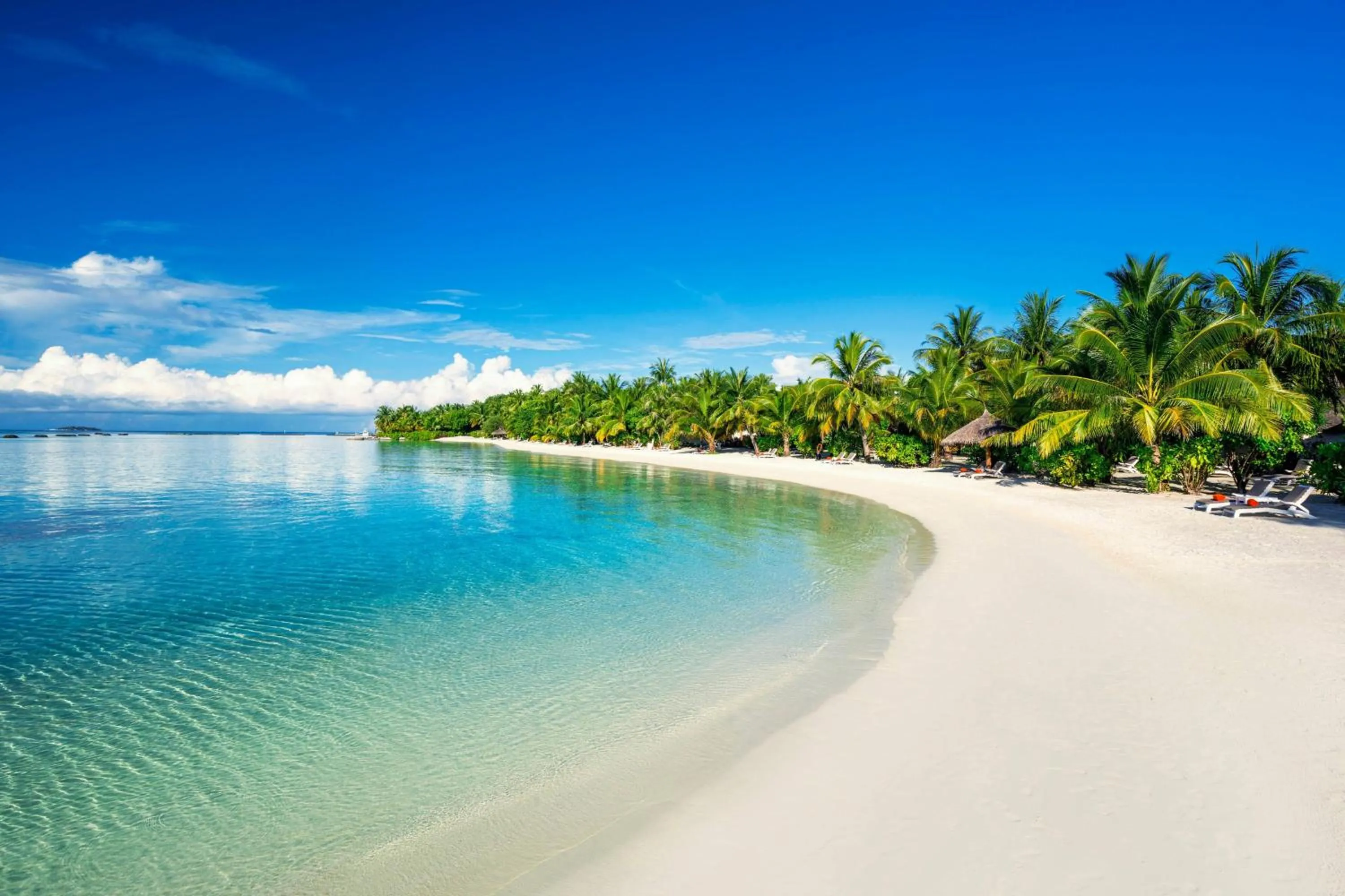 Beach in Sheraton Maldives Full Moon Resort & Spa