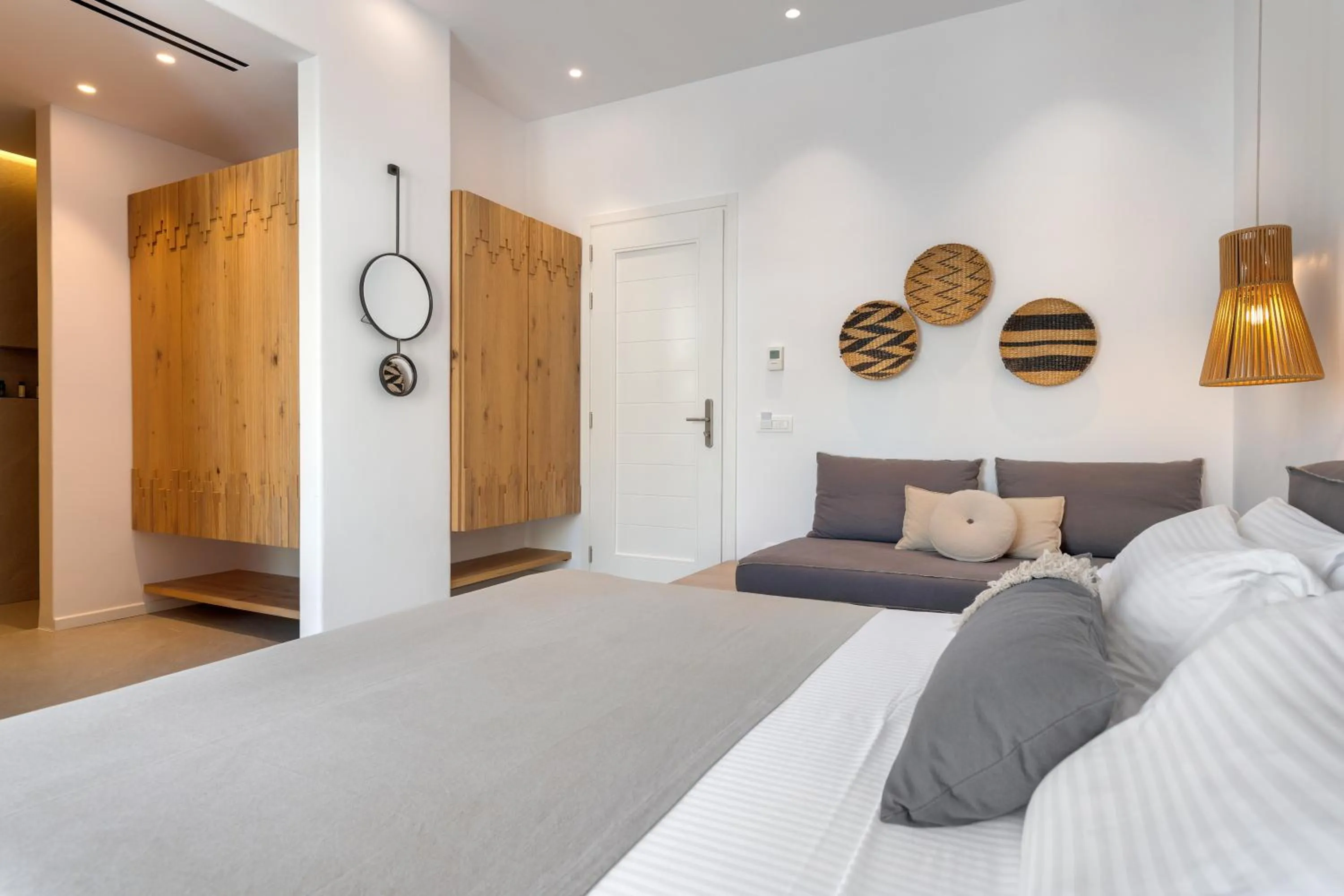 Bed in Elia Mykonos Resort