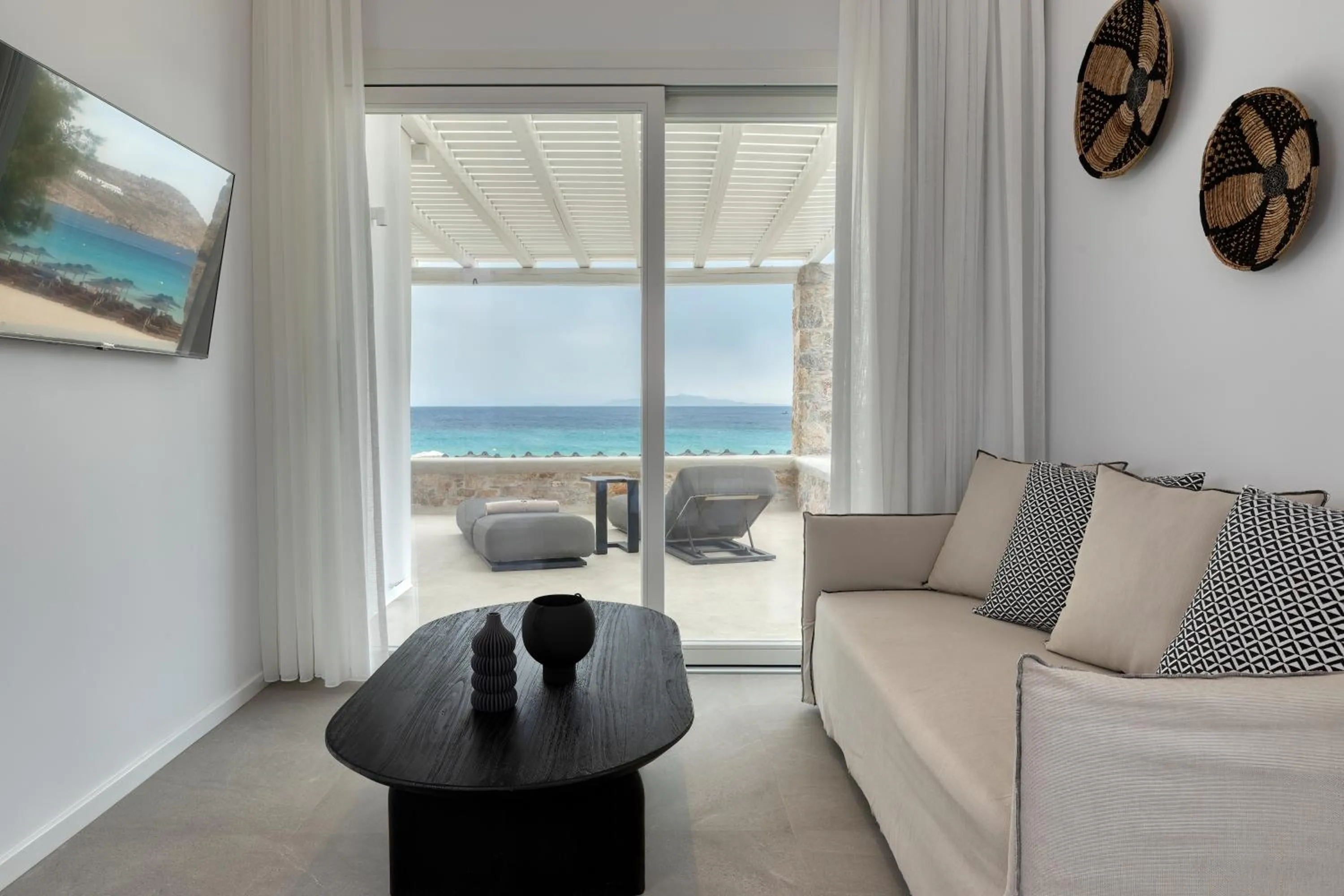 Living room in Elia Mykonos Resort