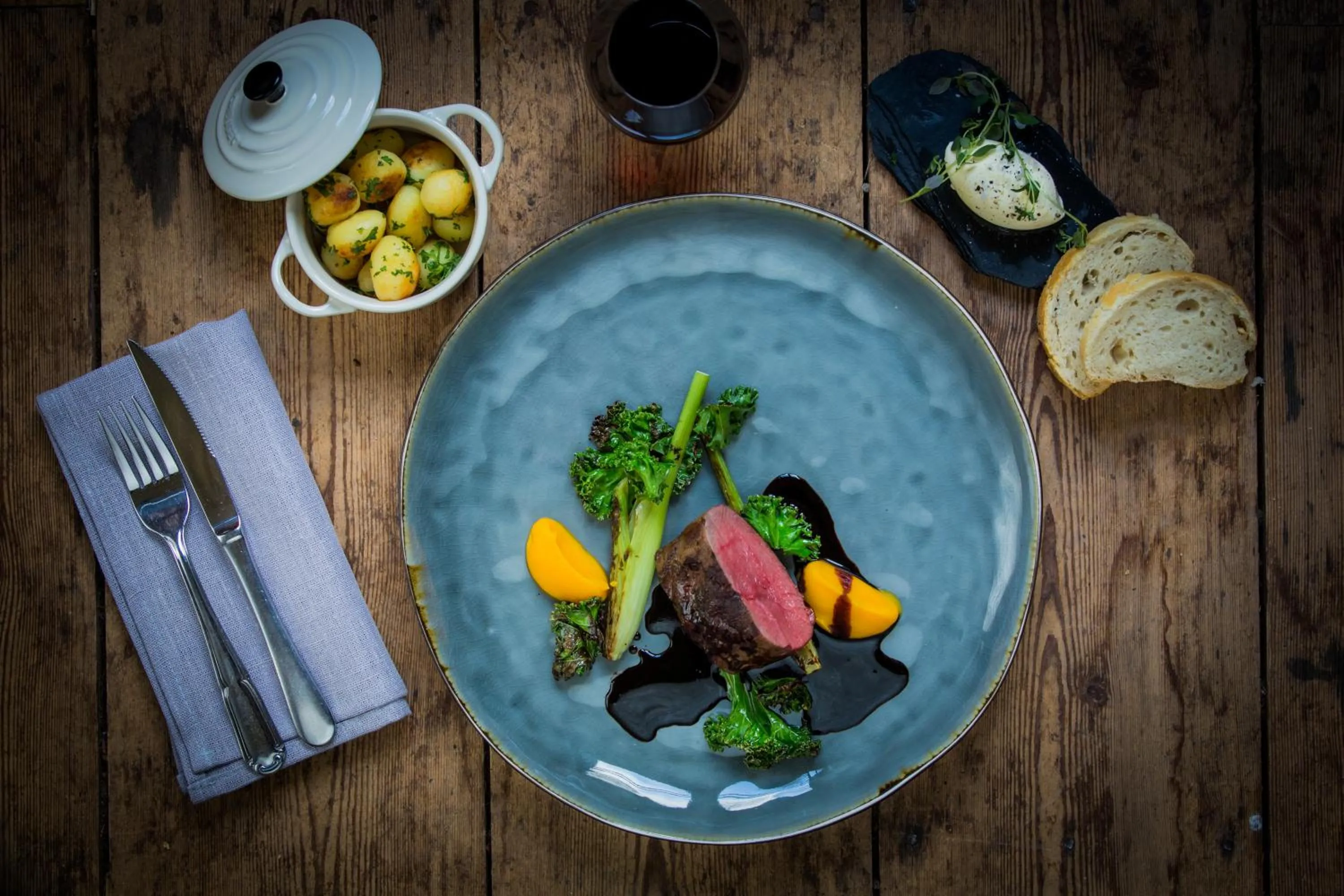 Food close-up in Hennickehammars Herrgård