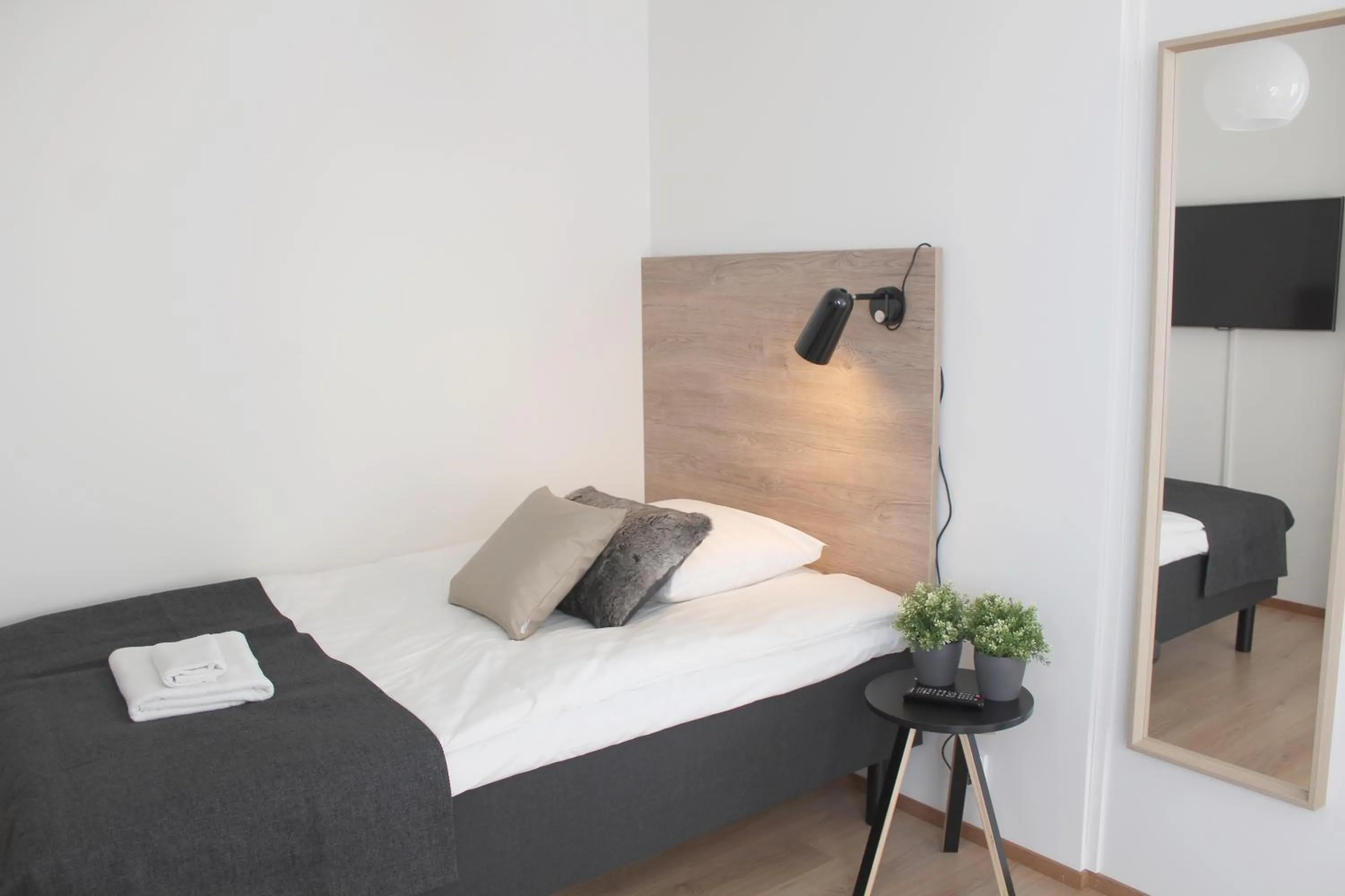 Bedroom, Bed in Forenom Serviced Apartments Rovaniemi Valtakatu