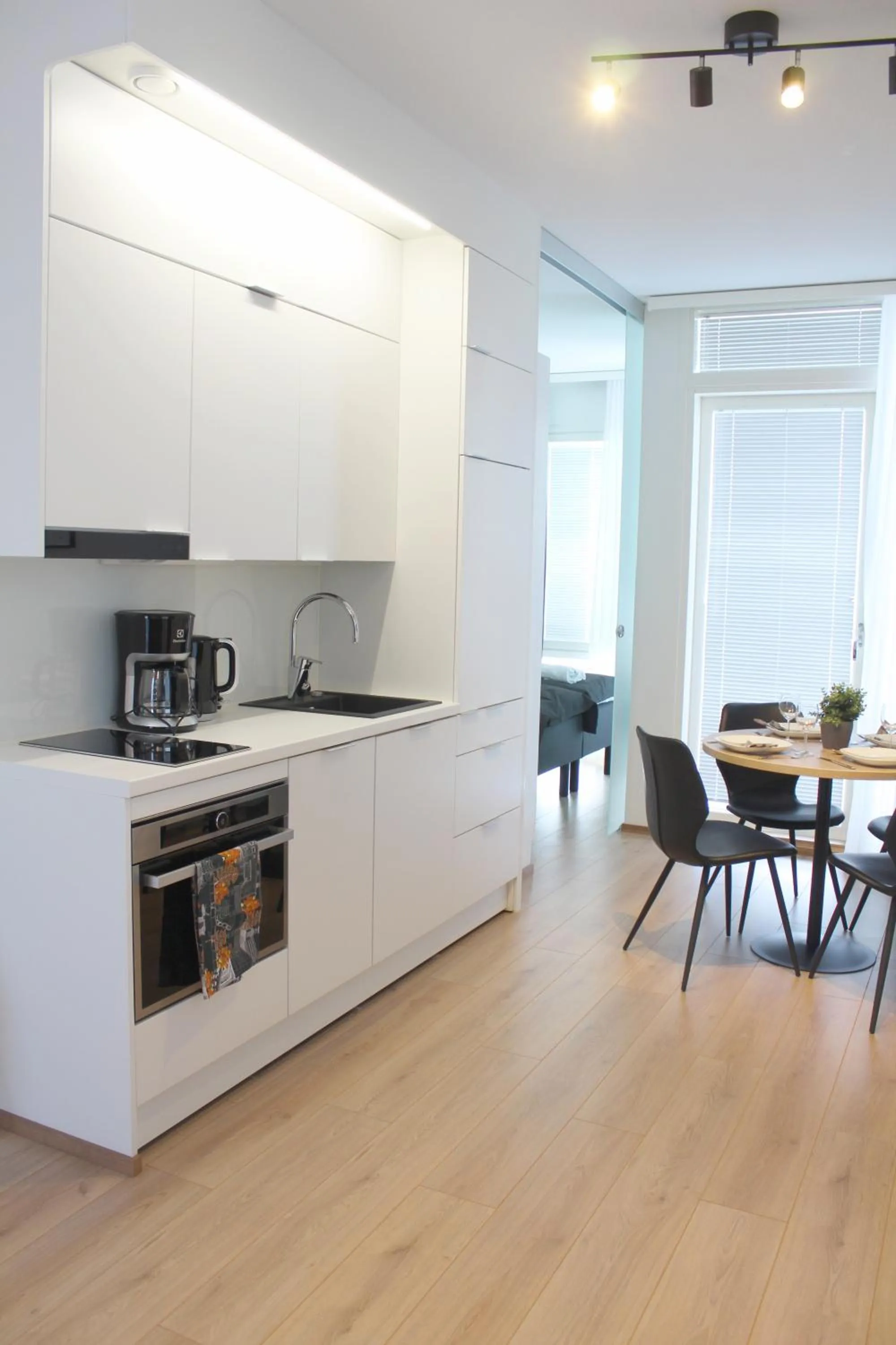 Kitchen or kitchenette in Forenom Serviced Apartments Rovaniemi Valtakatu
