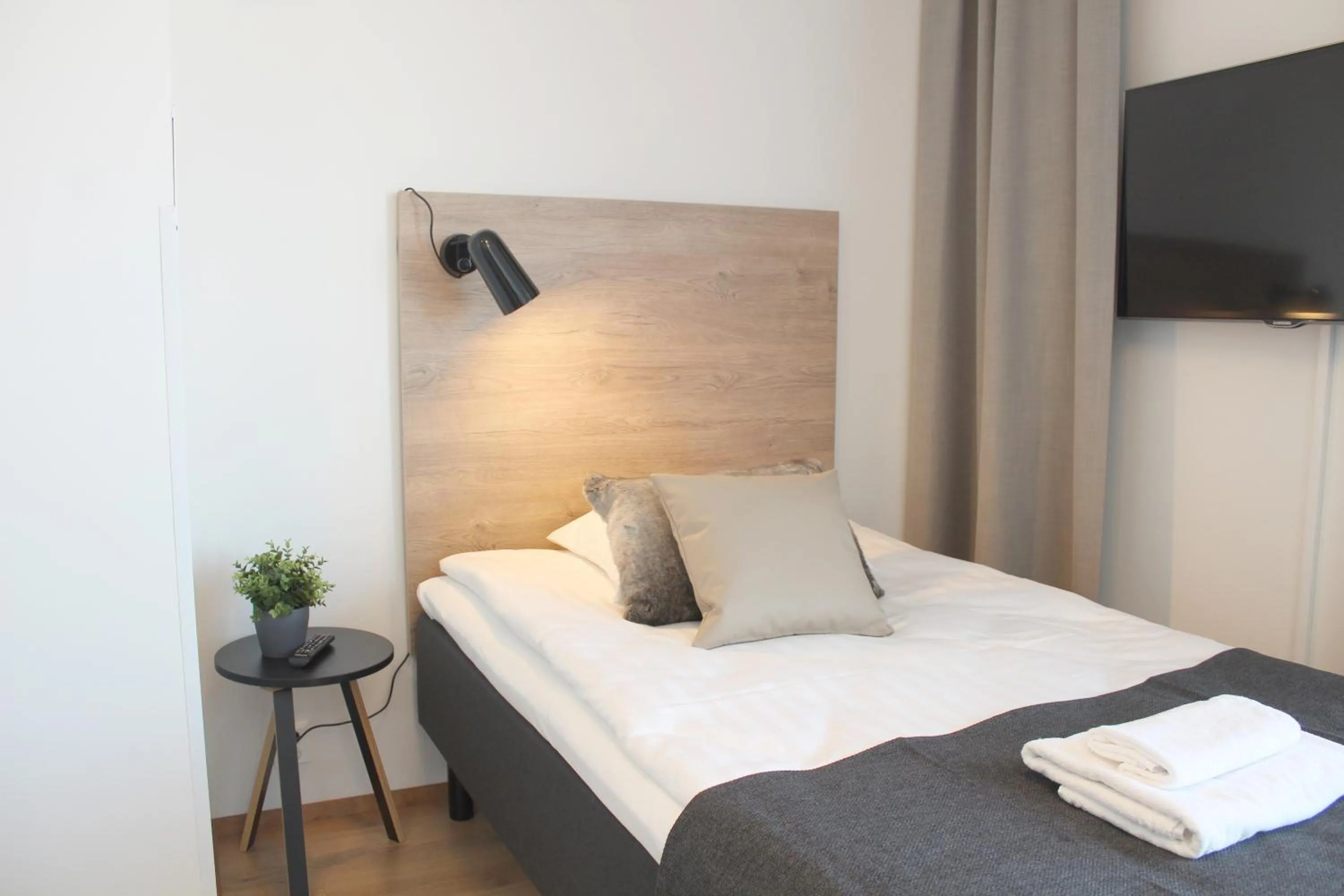 Bedroom, Bed in Forenom Serviced Apartments Rovaniemi Valtakatu