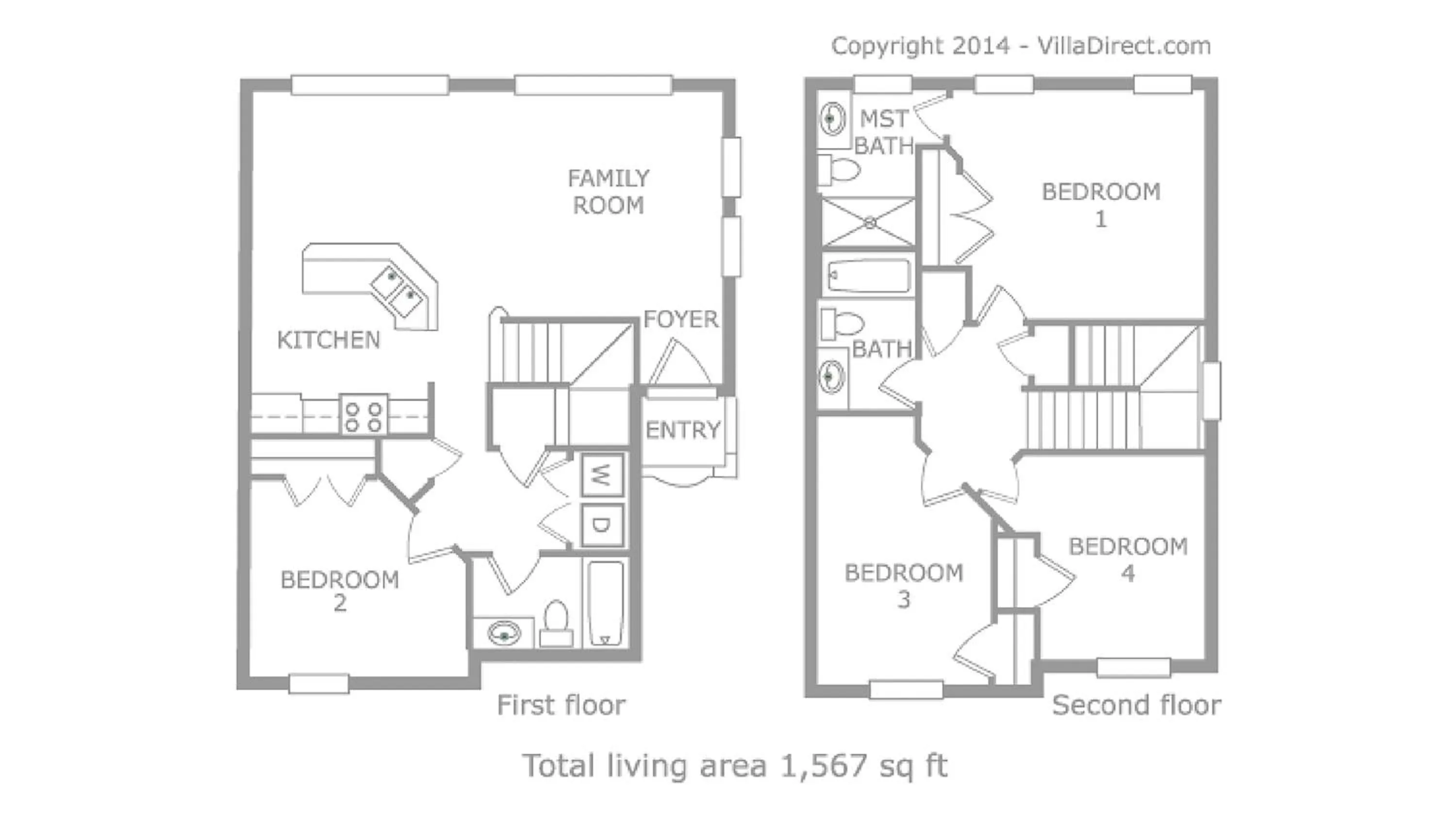 Floor plan in Bikini on the Beach at Terra Verde Resort
