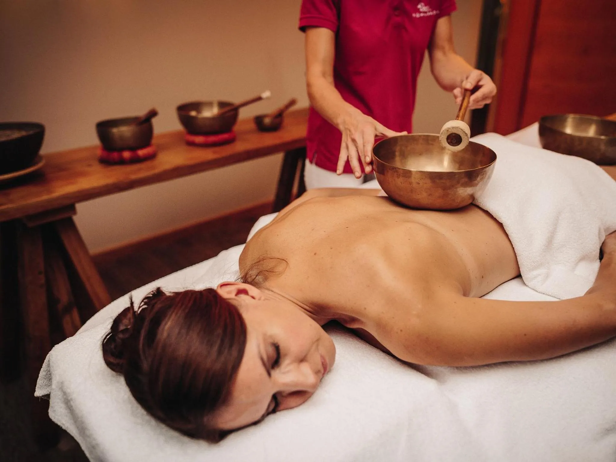 Hot Spring Bath in Wellness & Thermal Retreat Das Mühlbach