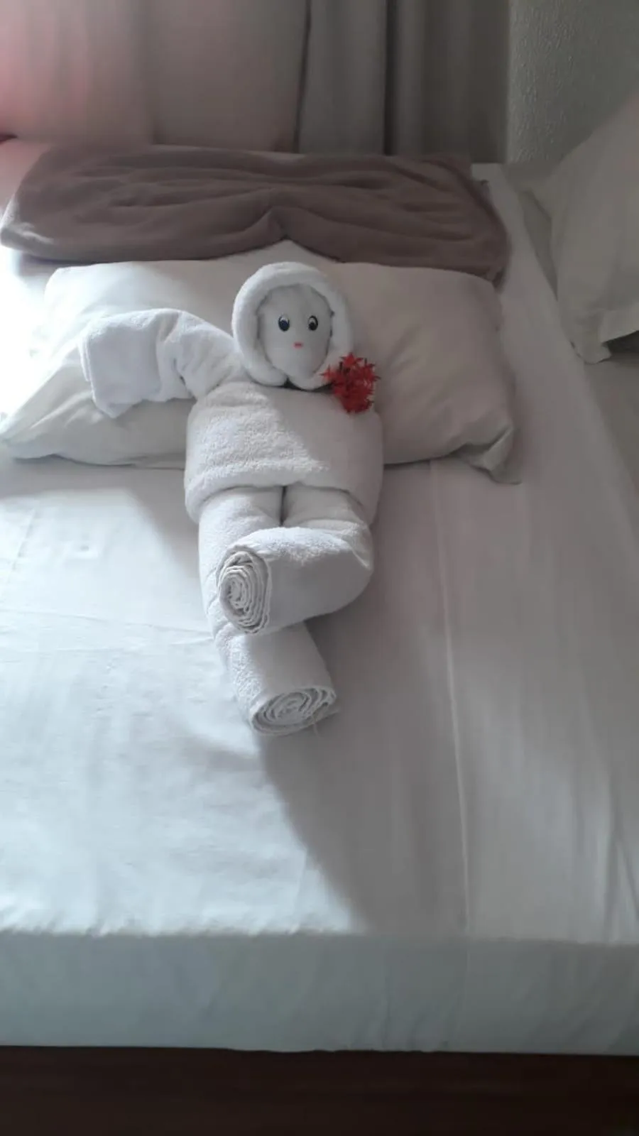 towels, Bed in Pousada Flor de Maraca