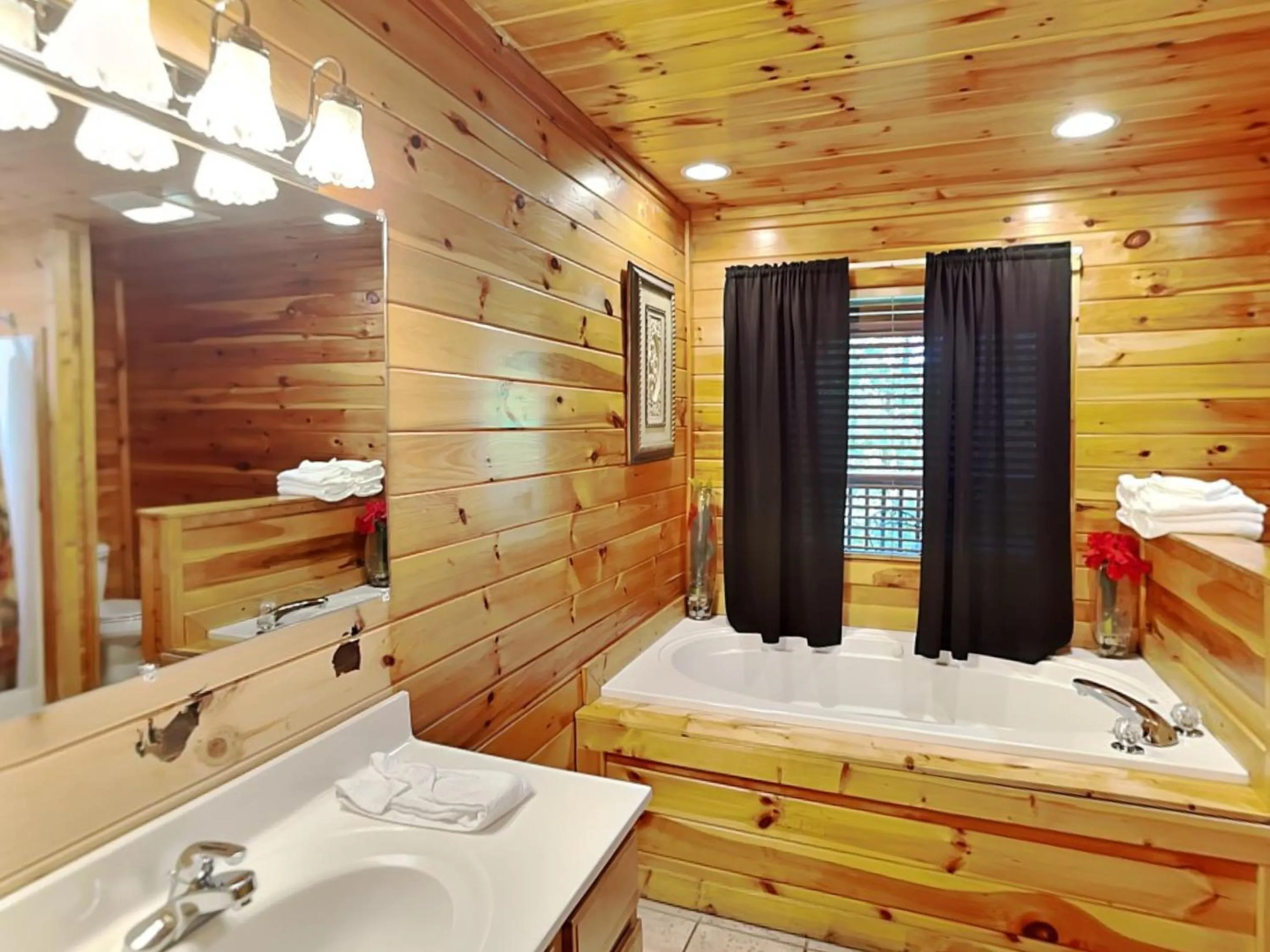 Bed in Apple Bear Lodge