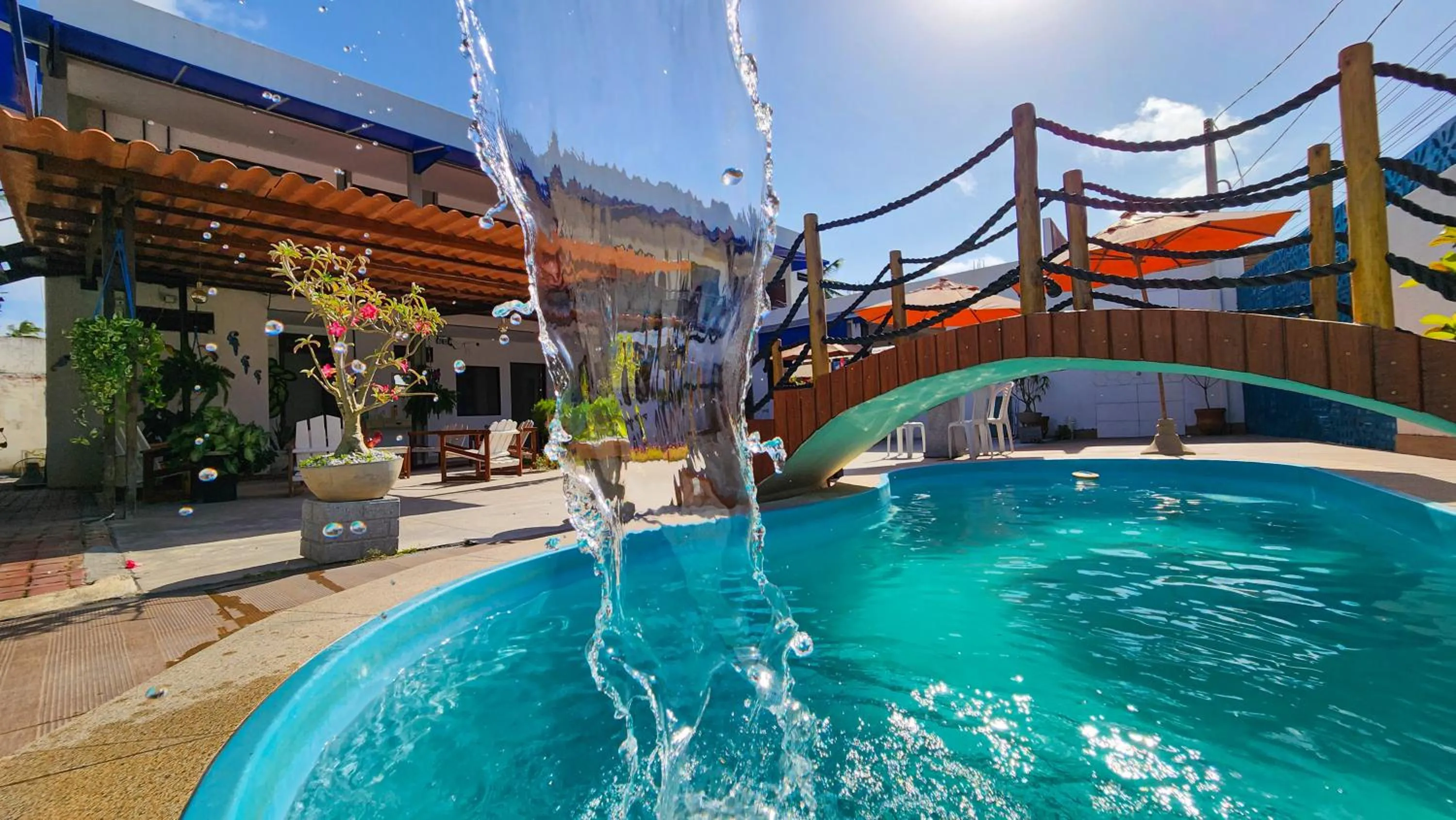 Pool view in Pousada Brisa e Mar