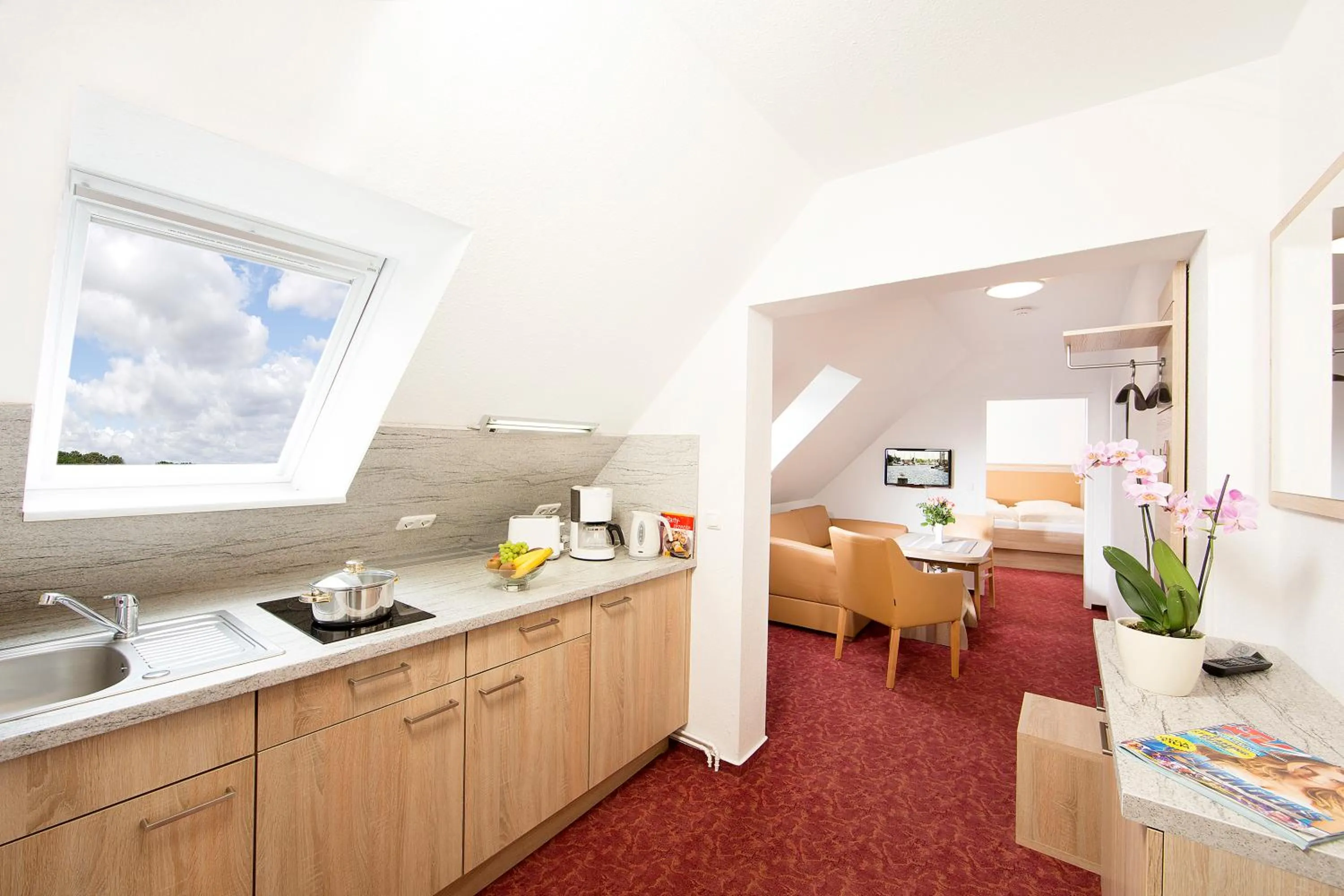 Kitchen or kitchenette in Ferienhotel Bernstein