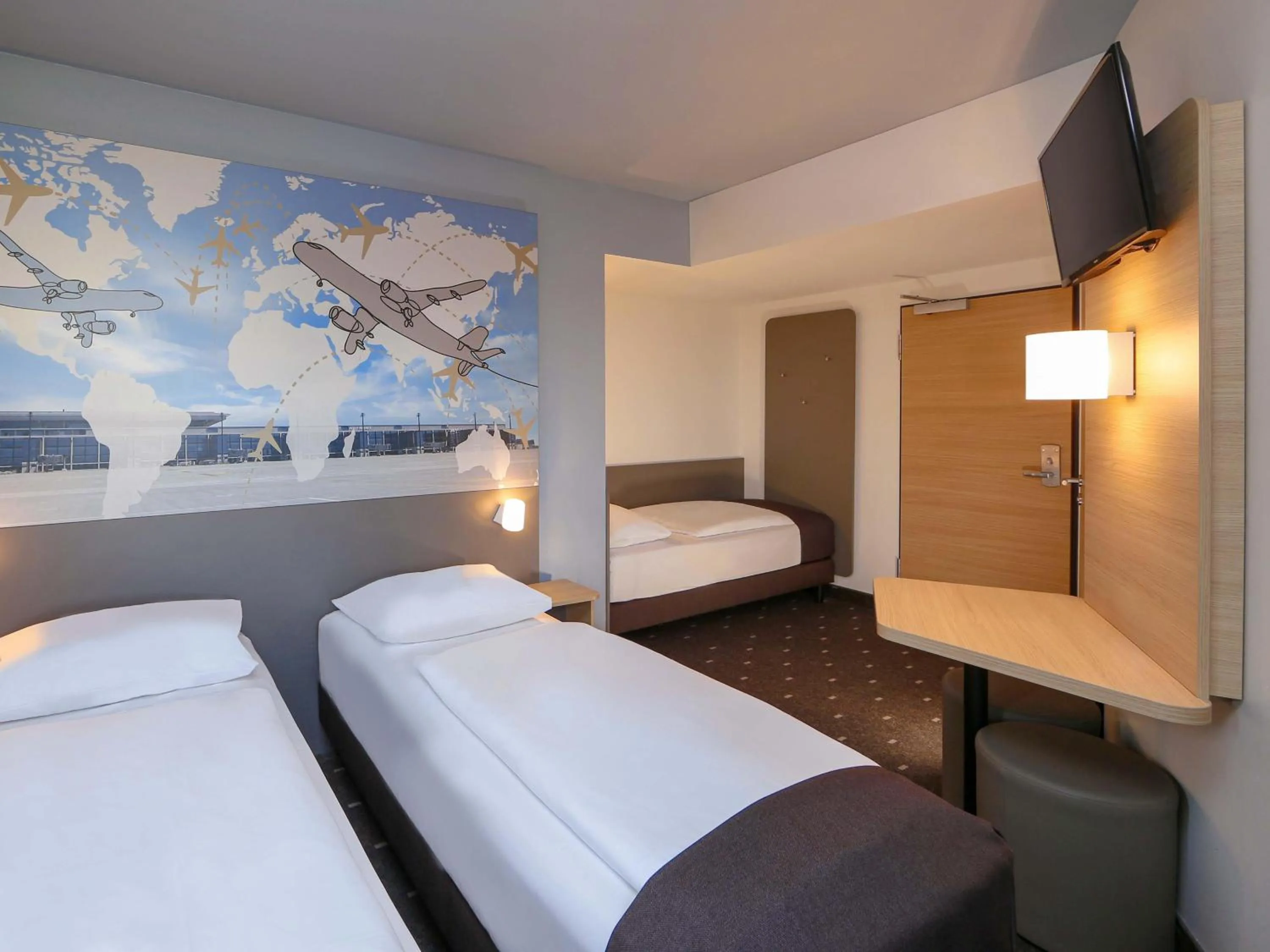 Photo of the whole room, Bed in B&B Hotel Berlin-Airport