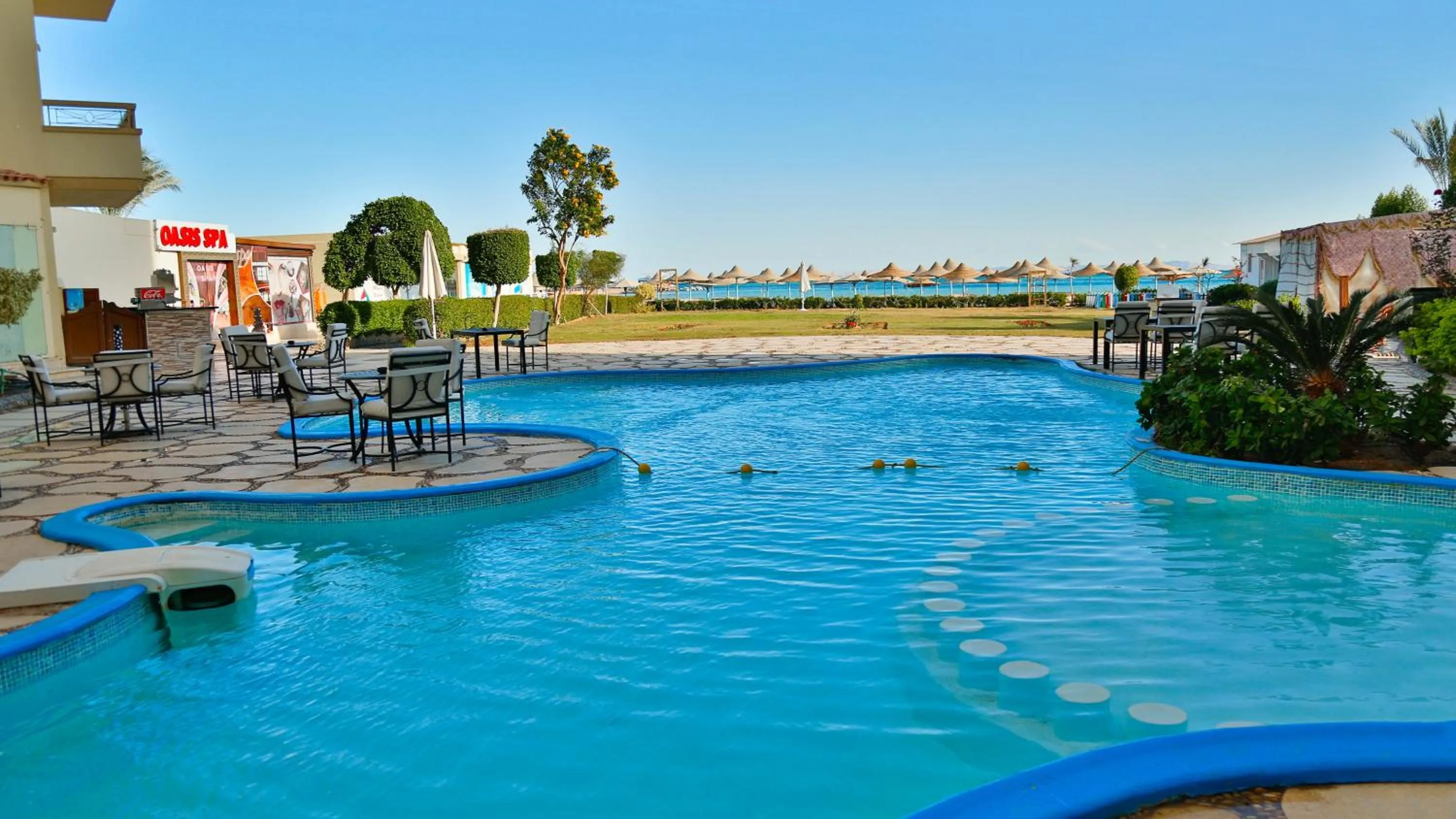 Pool view in Magic Beach Hotel Hurghada
