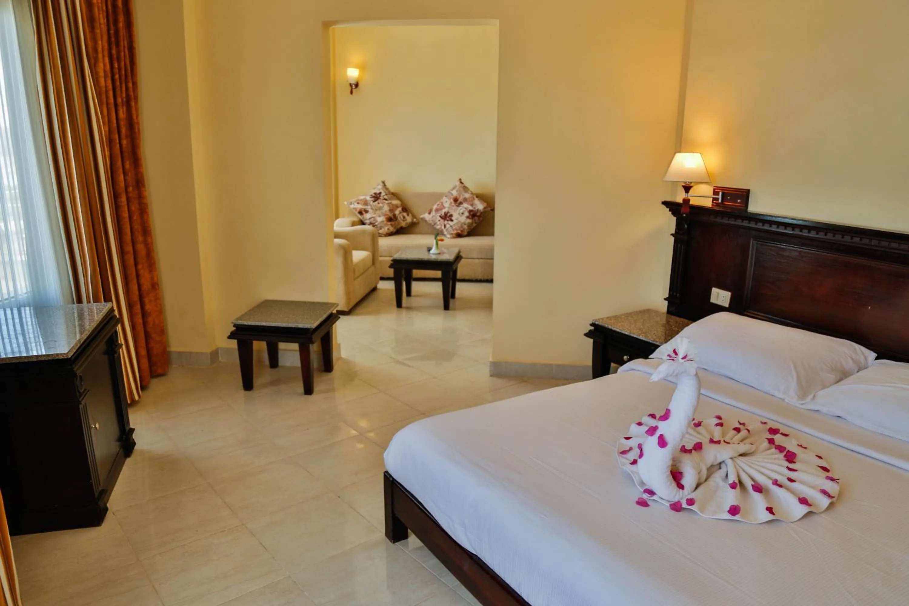 Living room, Bed in Magic Beach Hotel Hurghada