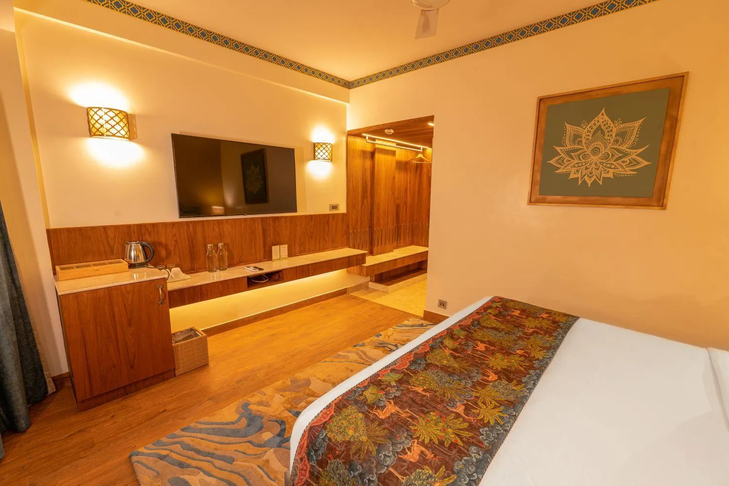 Bedroom, Bed in GANGA KINARE- A Riverside Boutique Resort, Rishikesh