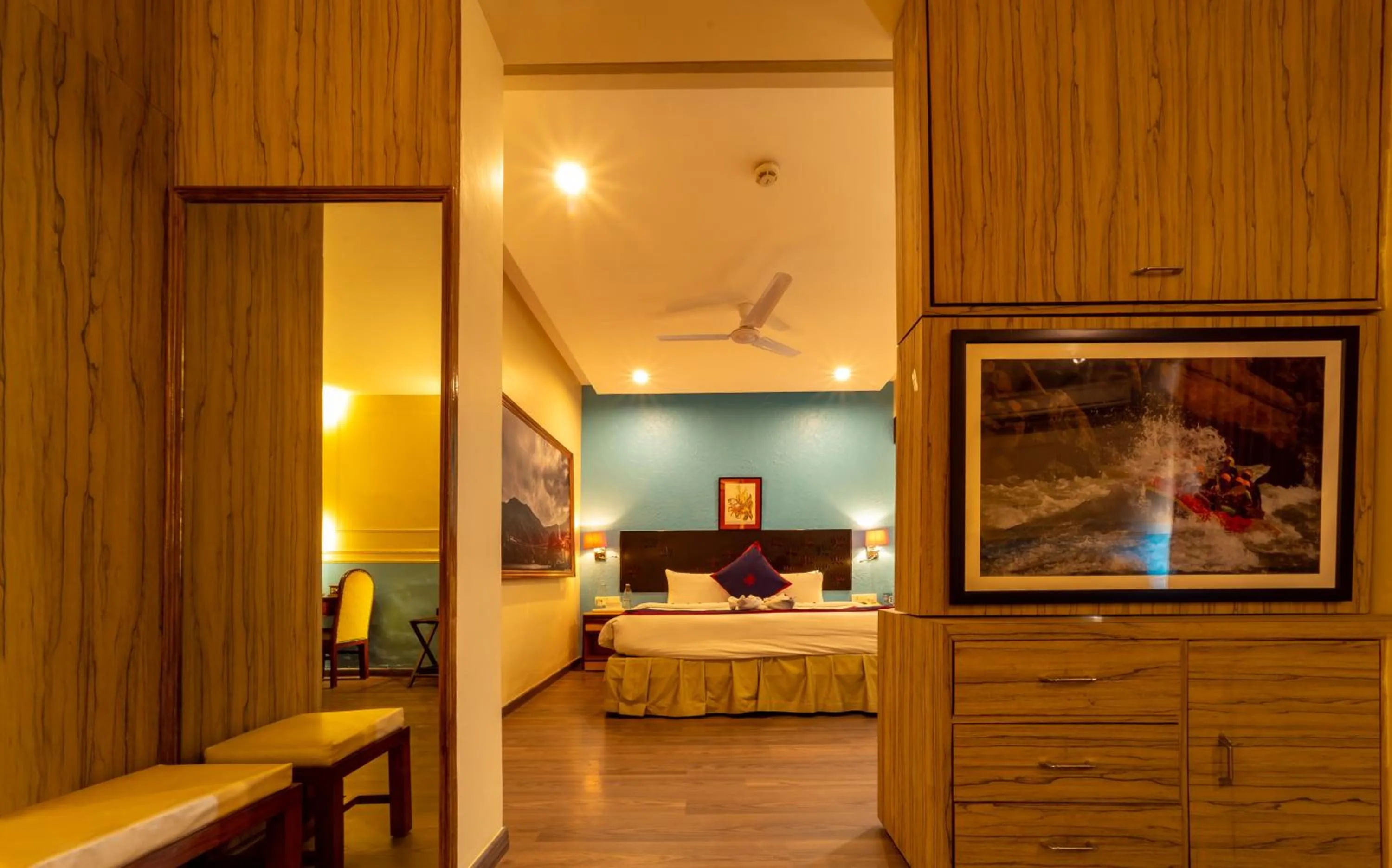 Bedroom, Bed in GANGA KINARE- A Riverside Boutique Resort, Rishikesh