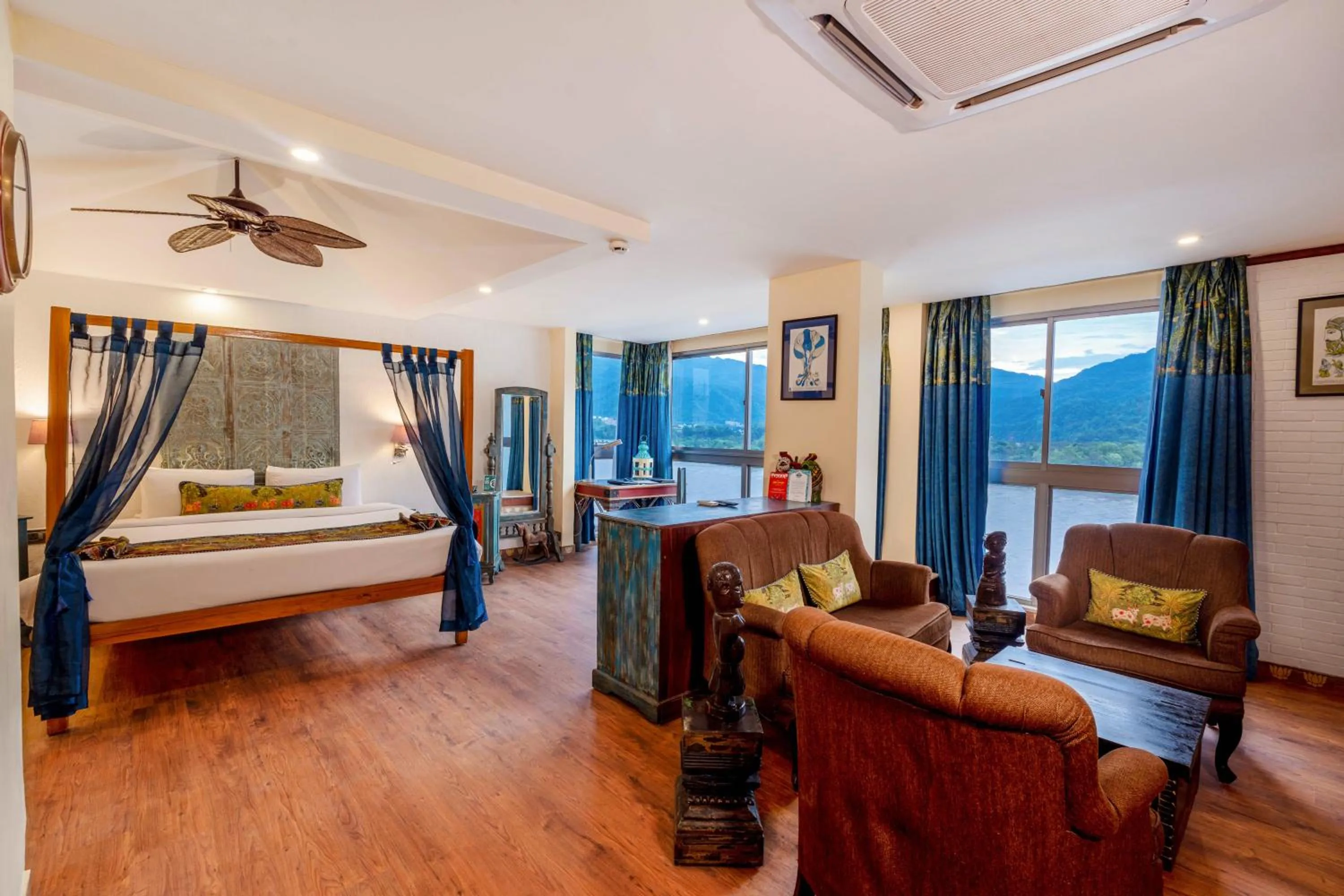 Photo of the whole room, Bed in GANGA KINARE- A Riverside Boutique Resort, Rishikesh