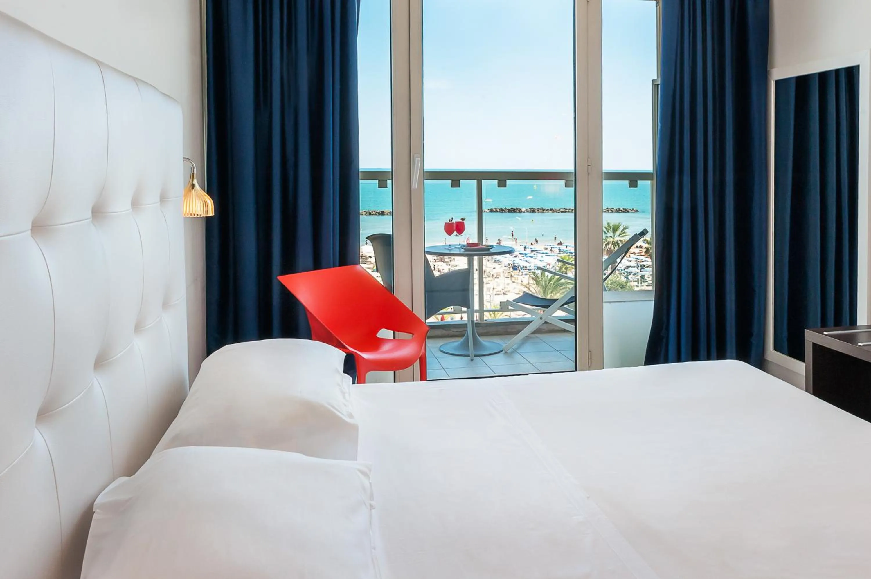 Bed in Hotel Villa Corallo