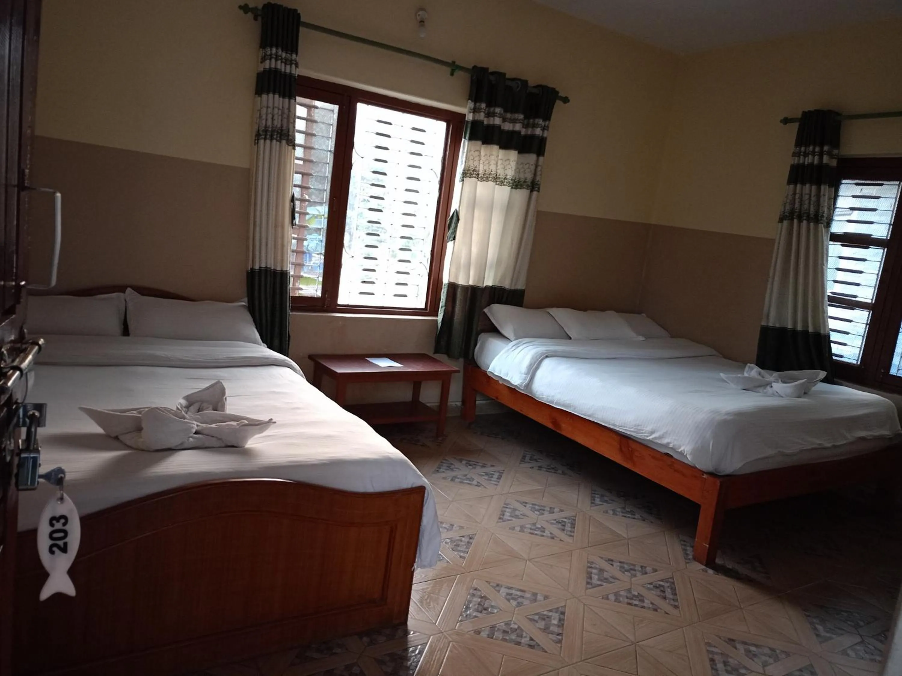 Bed in Pokhara Metro Eco Hotel