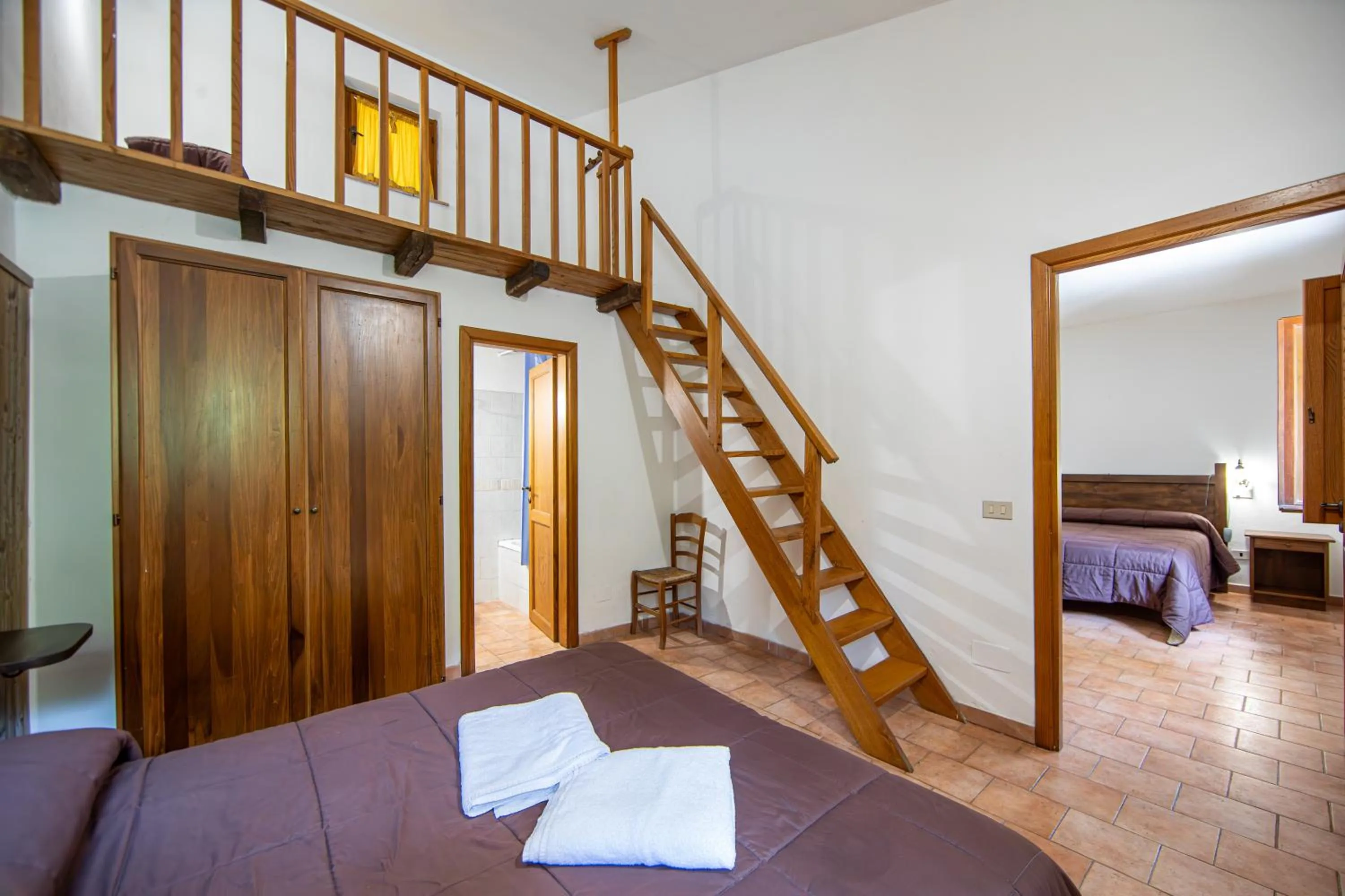 Bed in Agriturismo La Ferrera