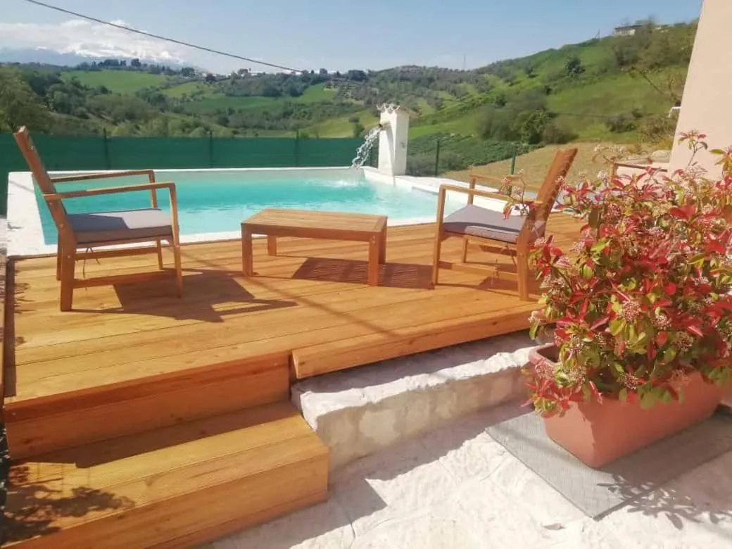 Pool view in La Casa del Nonno