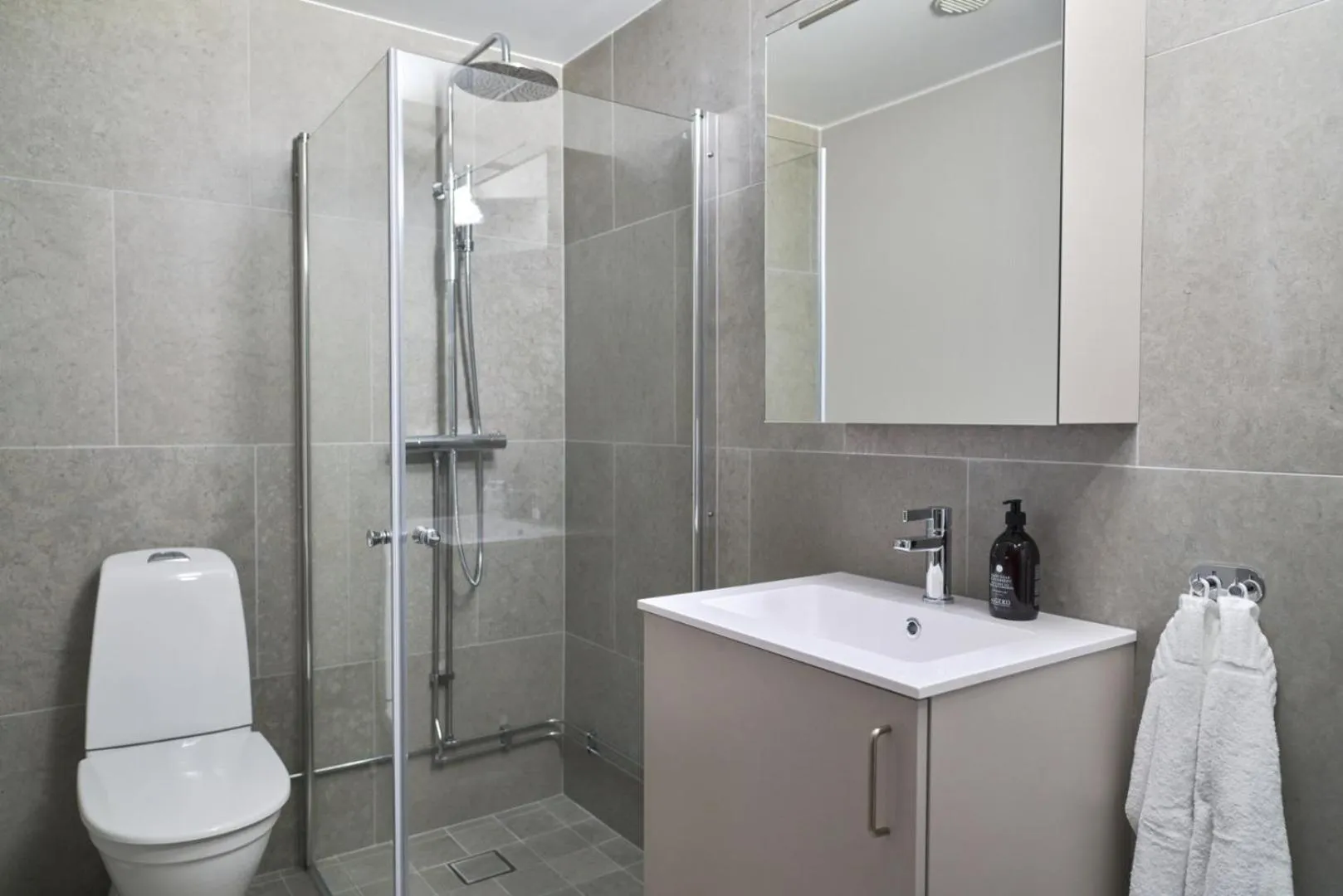 Shower in Lofsdalens Fjällhotell & Hotellbyns Lägenheter