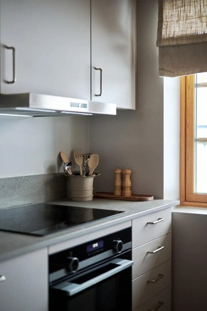 Kitchen or kitchenette in Lofsdalens Fjällhotell & Hotellbyns Lägenheter