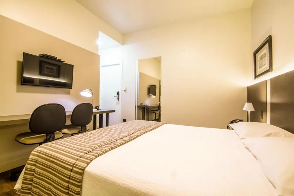 Photo of the whole room, Bed in JR Hotel Marilia