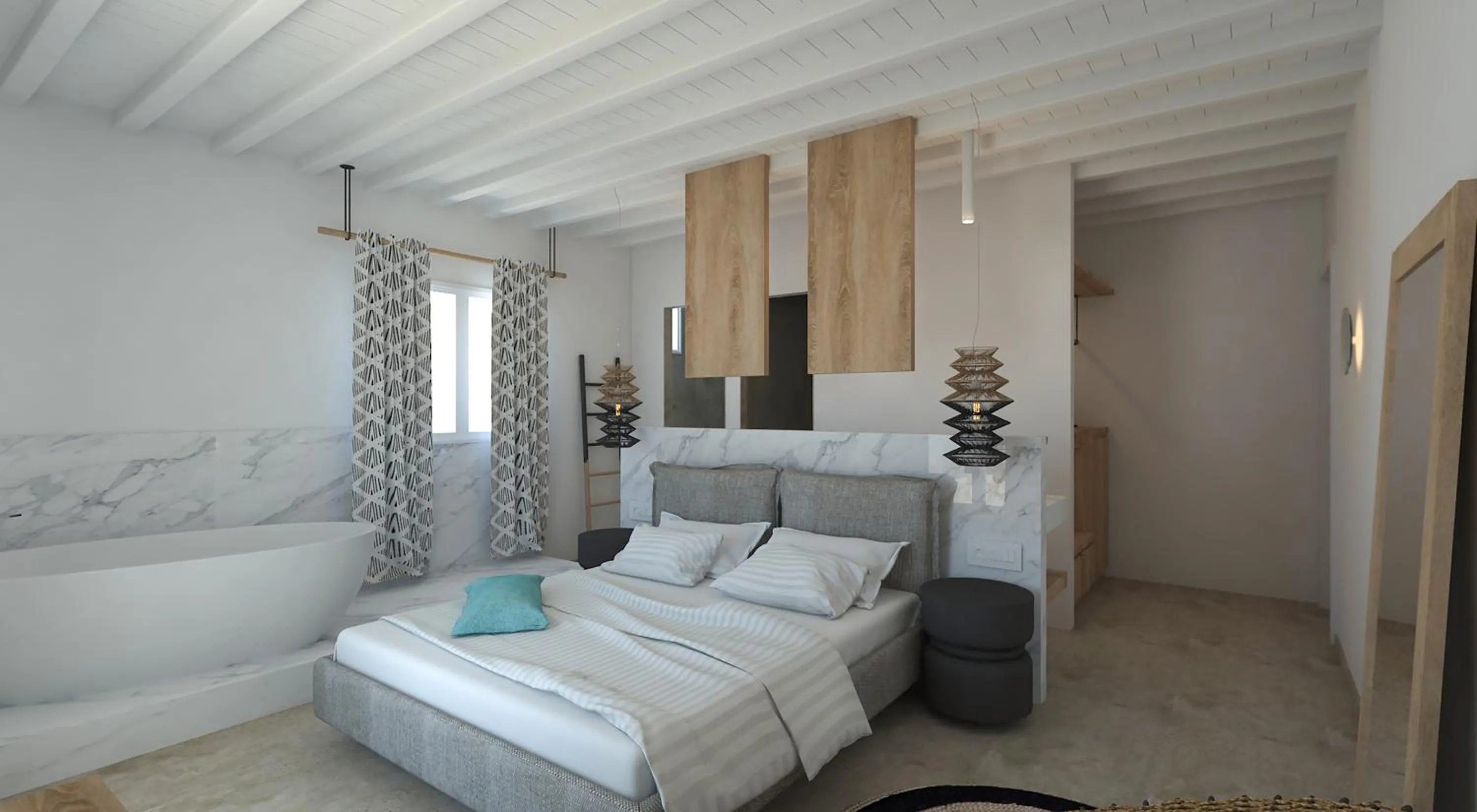 Bed in Apiro Mykonos