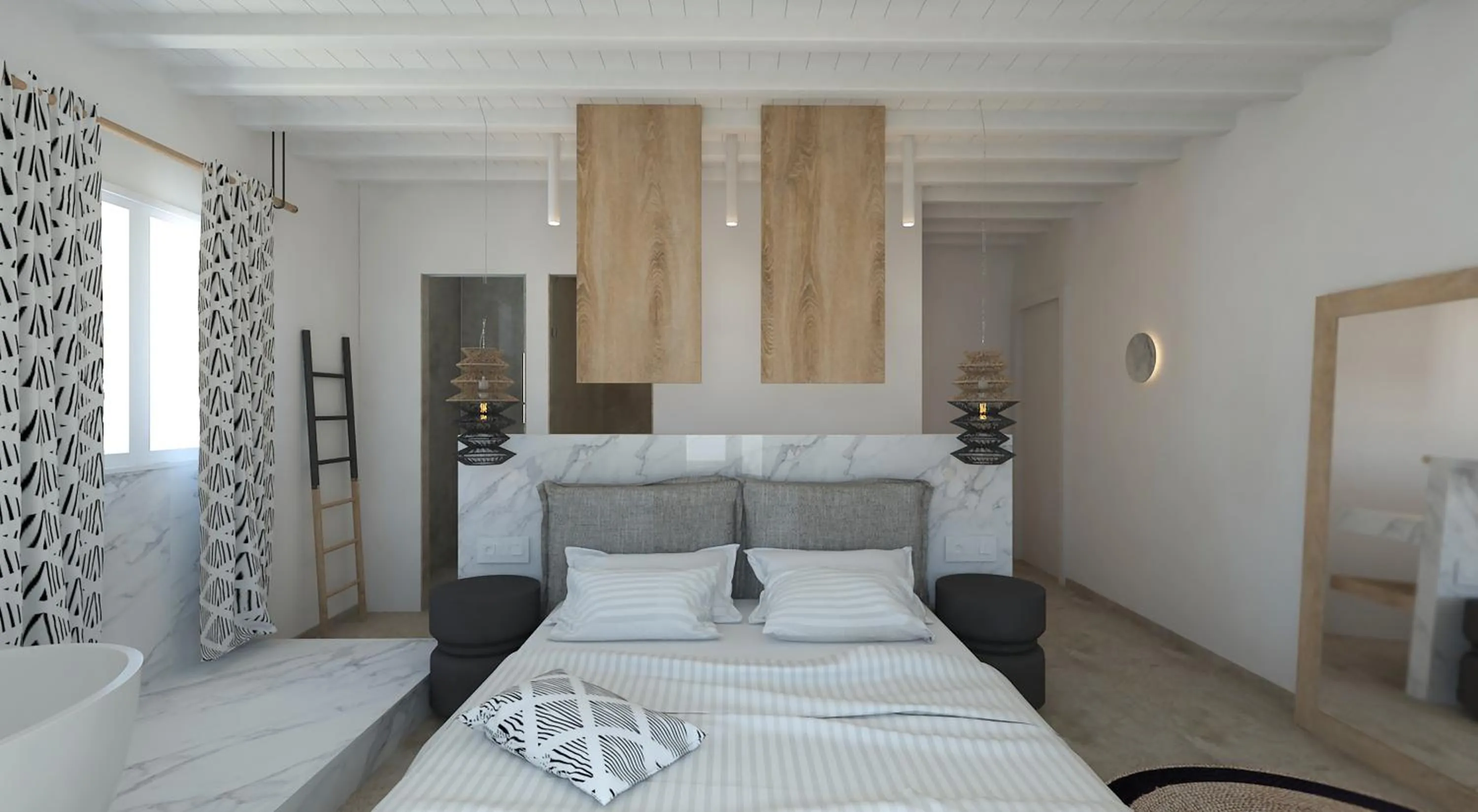 Bed in Apiro Mykonos